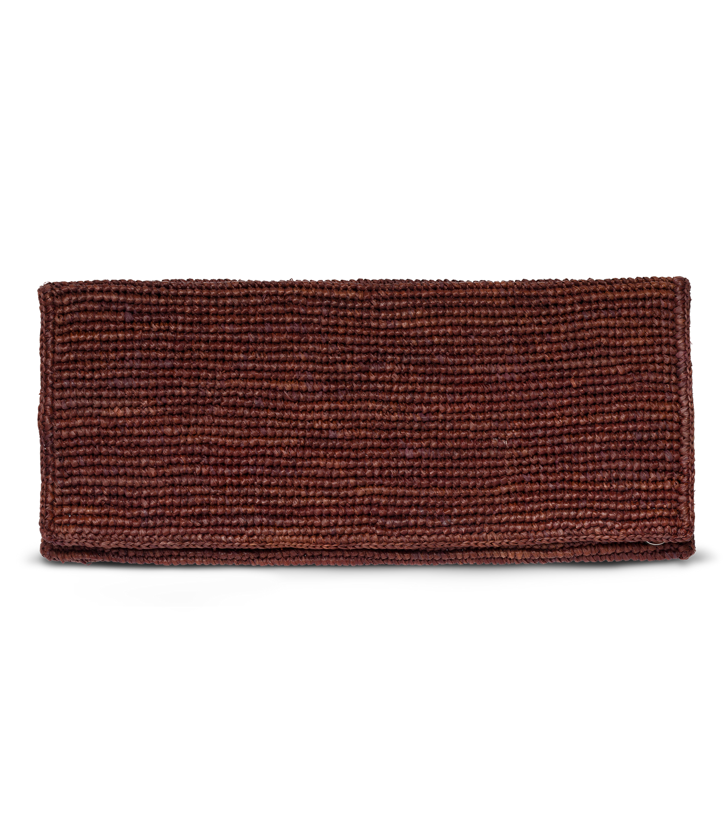 MURIEL CLUTCH -- MARRON RAFFIA