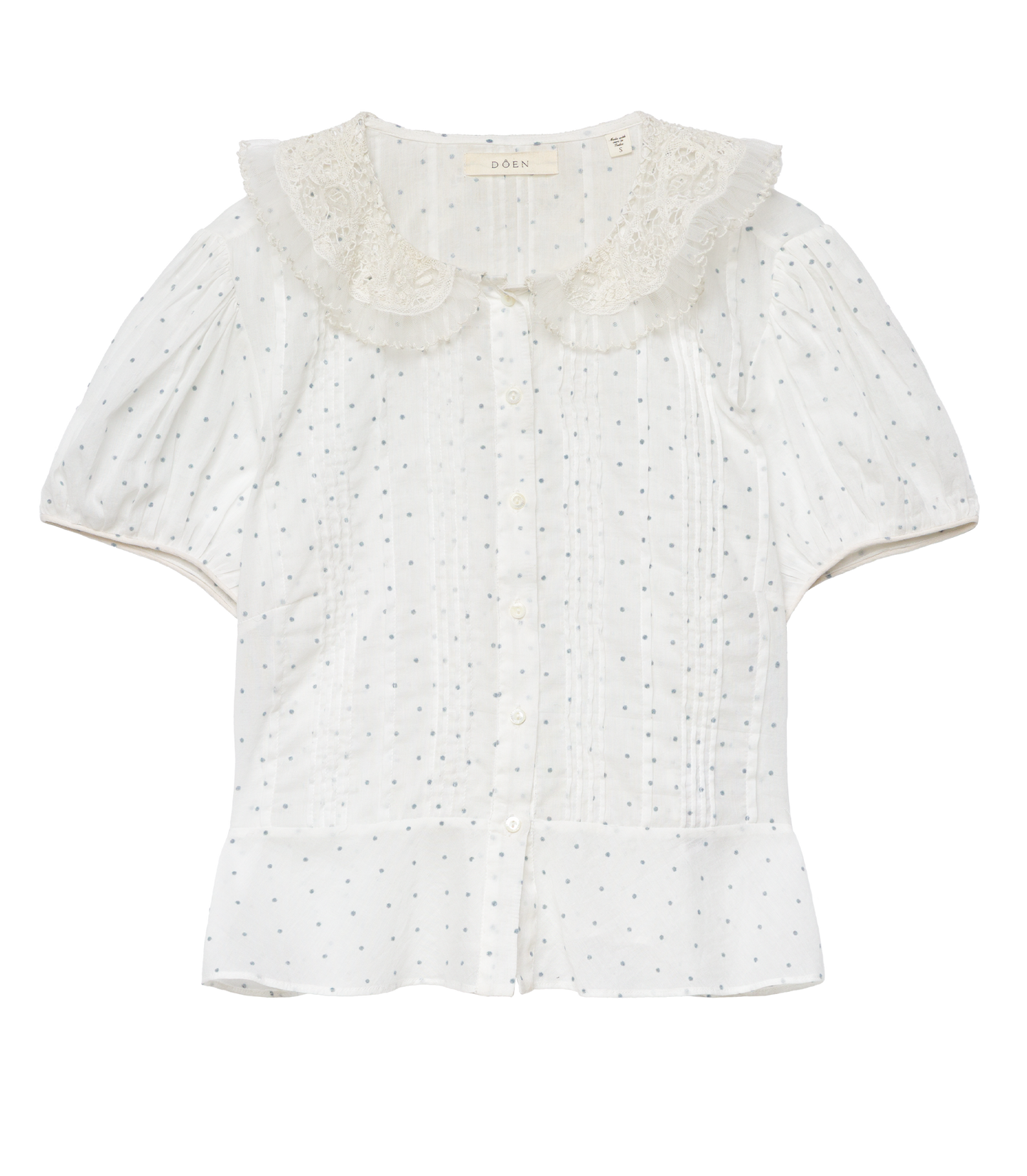 OLETA TOP -- SALT FLOCK DOT