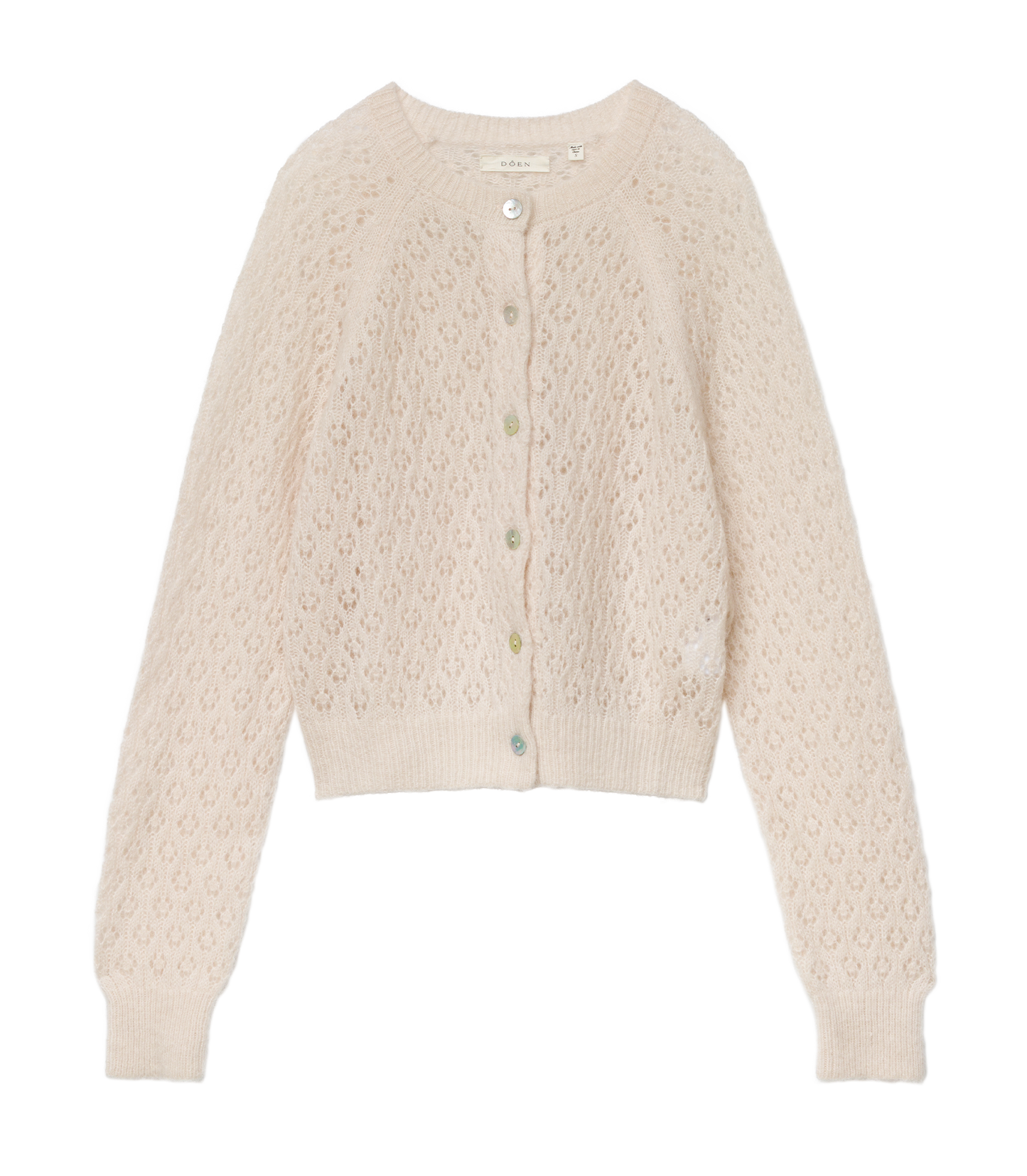 PETRA POINTELLE CARDIGAN -- HEATHER DOGWOOD