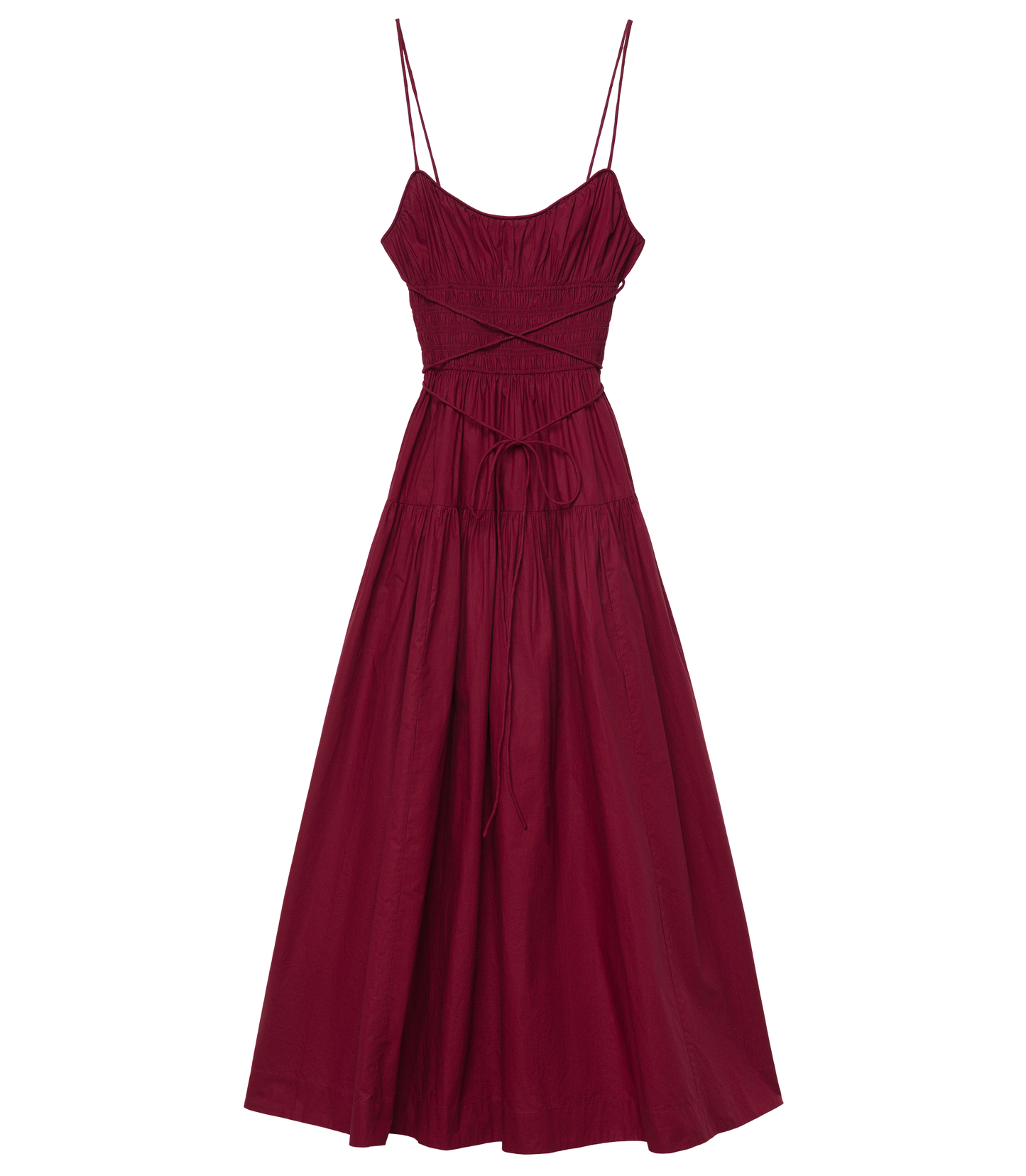 SAFIA DRESS -- DEEP RUBY