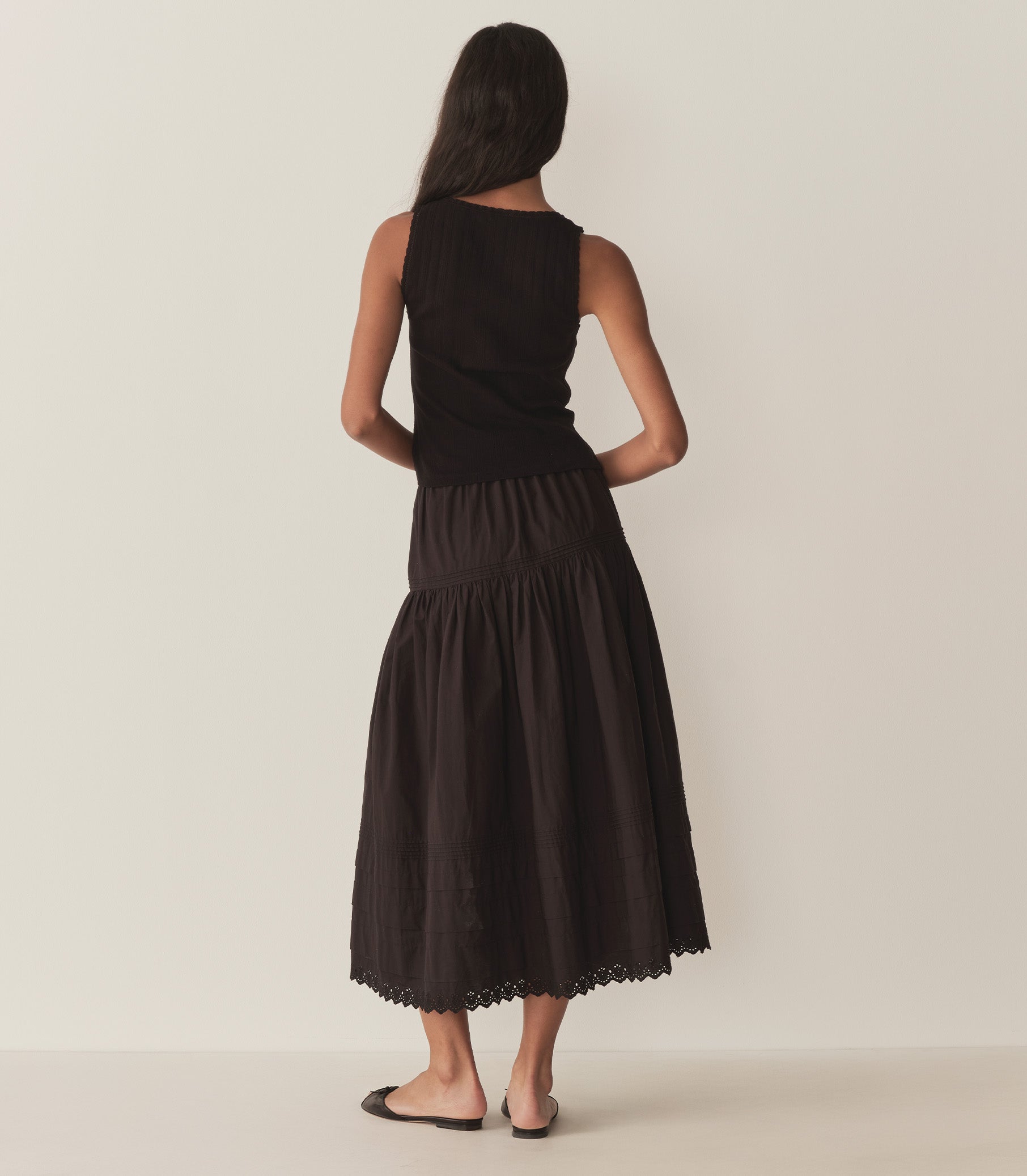 LOIS TANK -- BLACK QUELLE JOLIE POINTELLE view 8
