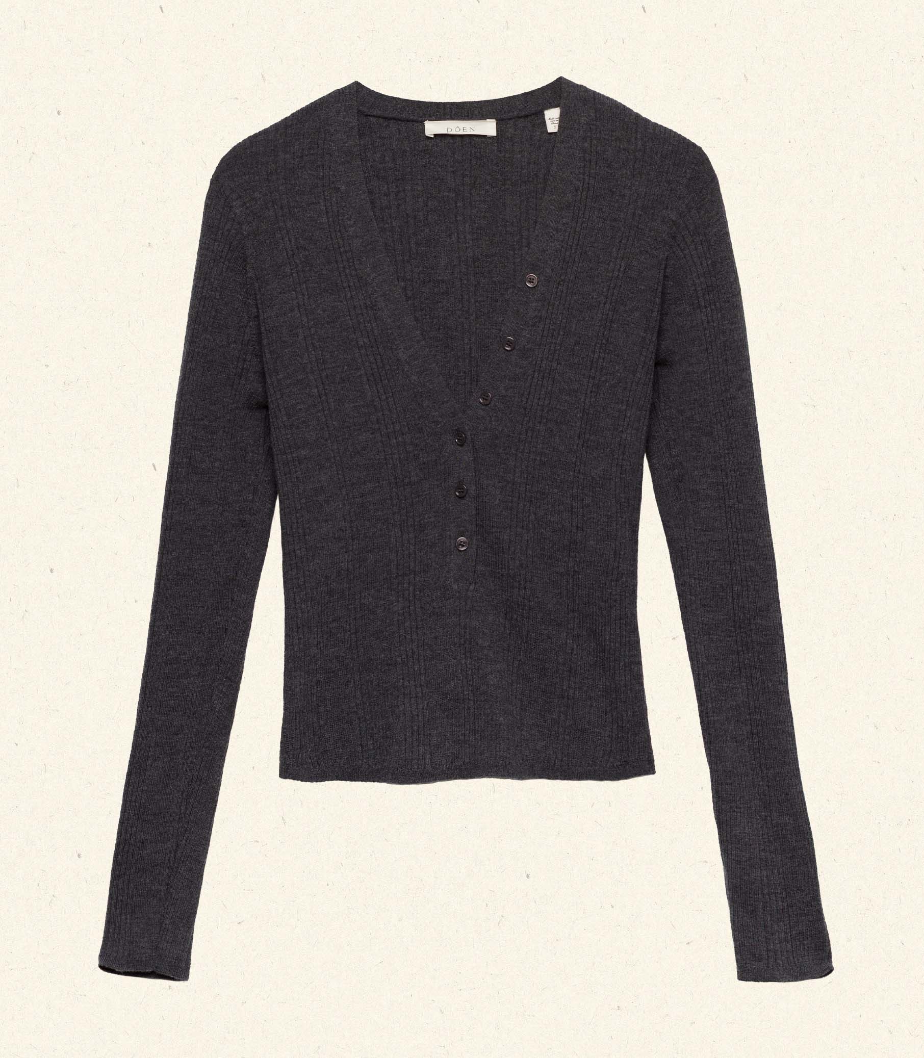 ALBANIE TOP -- CHARCOAL GREY view 5
