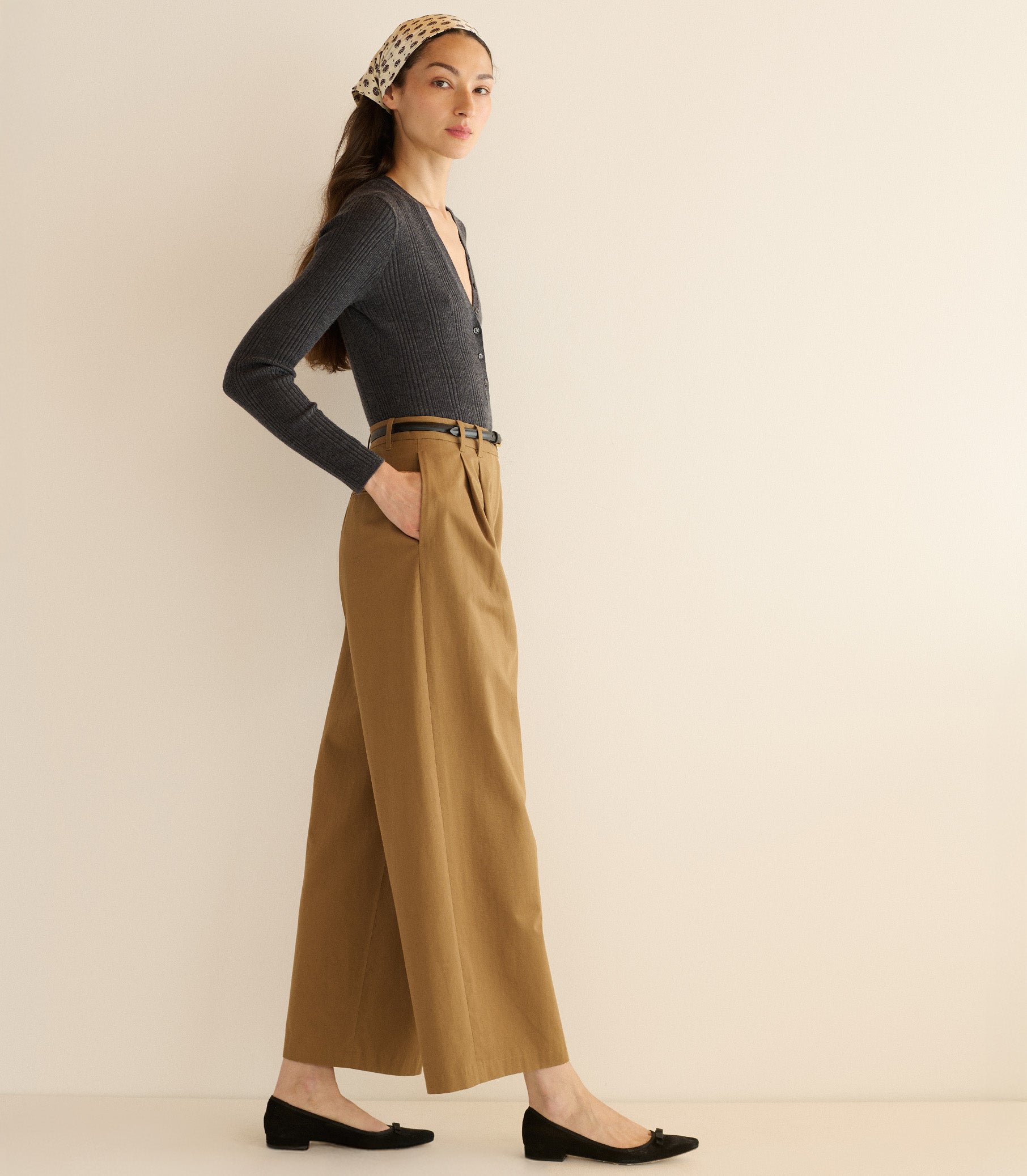 ALBANIE TOP -- CHARCOAL GREY view 4
