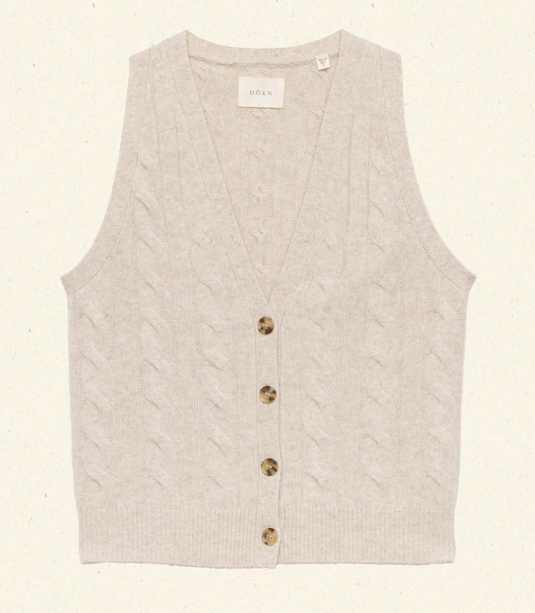 ALBERTA CASHMERE VEST -- COTTAGE view 4
