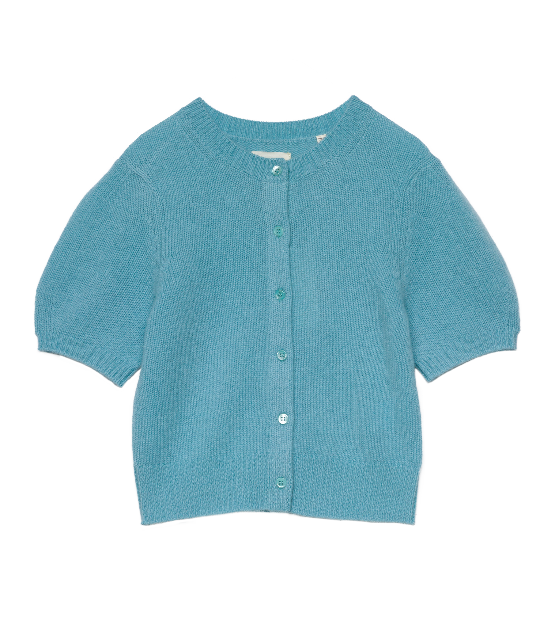 ALESIA CASHMERE CARDIGAN -- DEEP AQUAMARINE view 6
