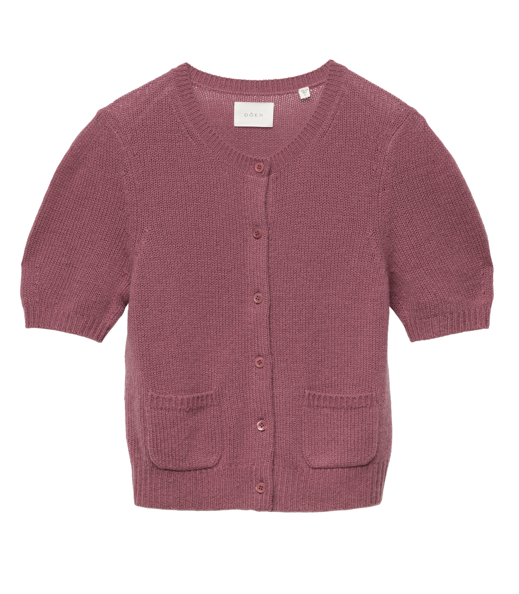 ALESIA CASHMERE CARDIGAN -- ROSE MAUVE view 5
