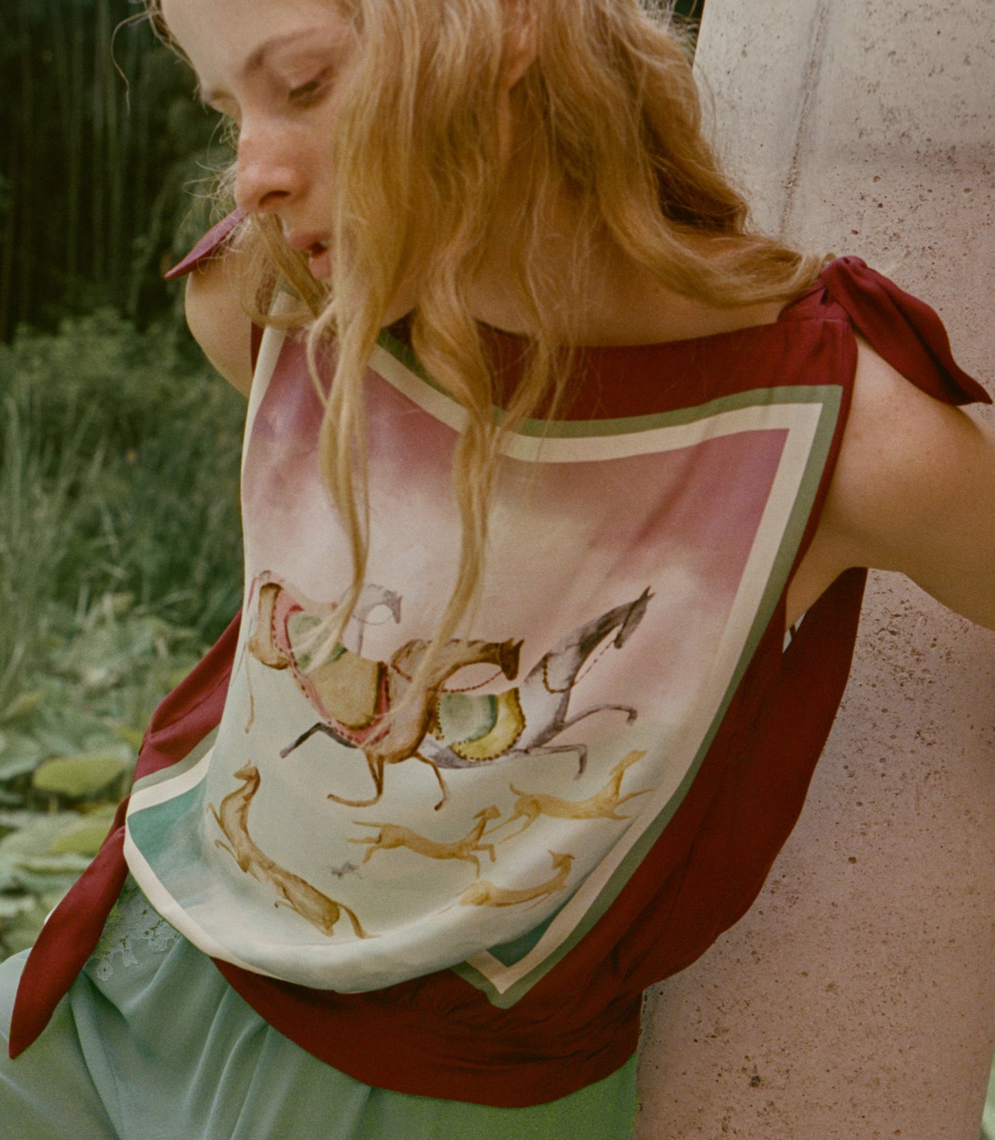 ALIETTE TOP -- GALLOPS FOULARD