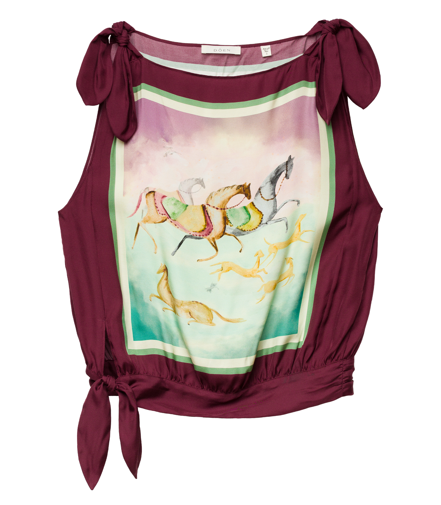 ALIETTE TOP -- GALLOPS FOULARD