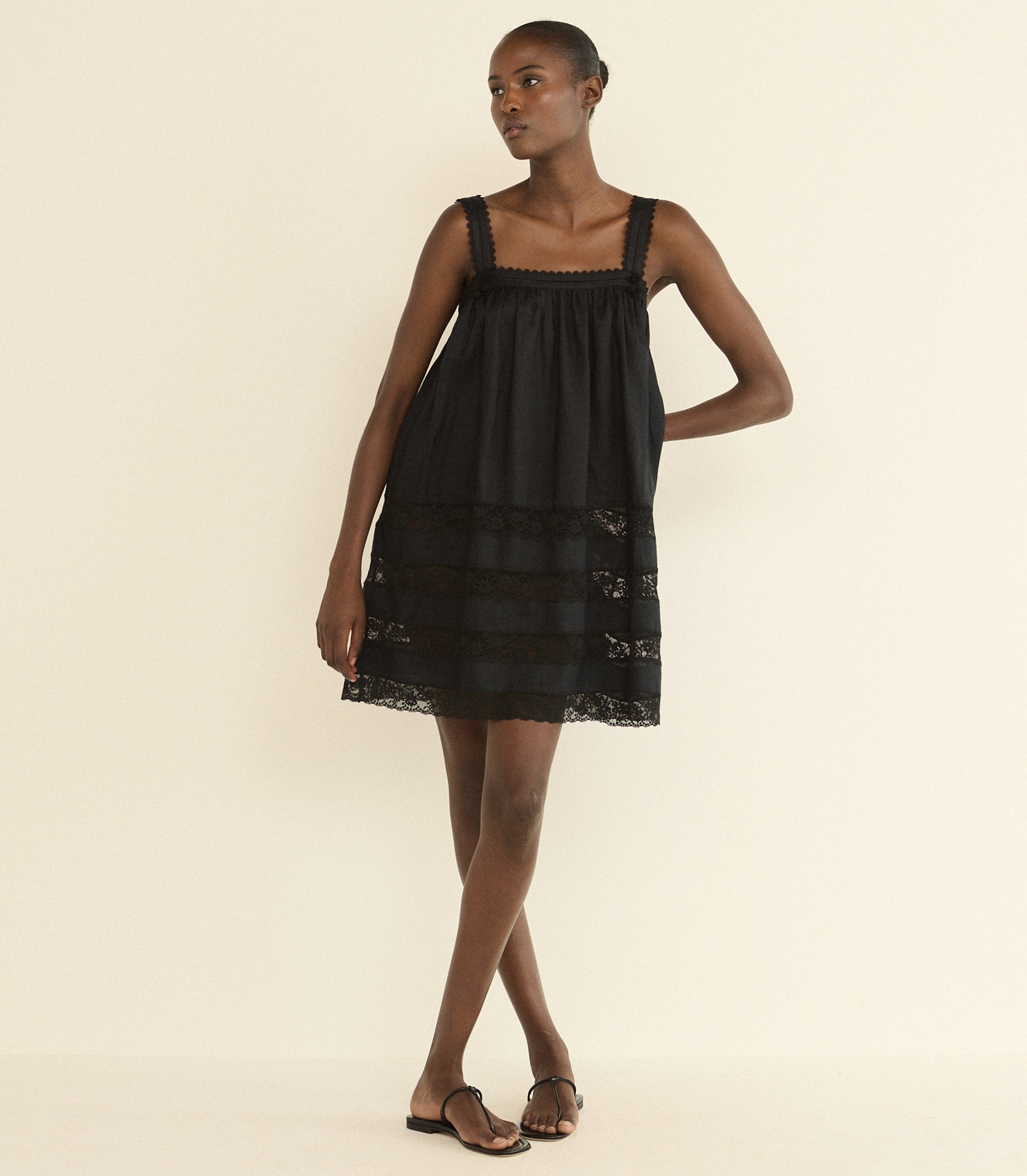 ALOISE DRESS -- BLACK view 3
