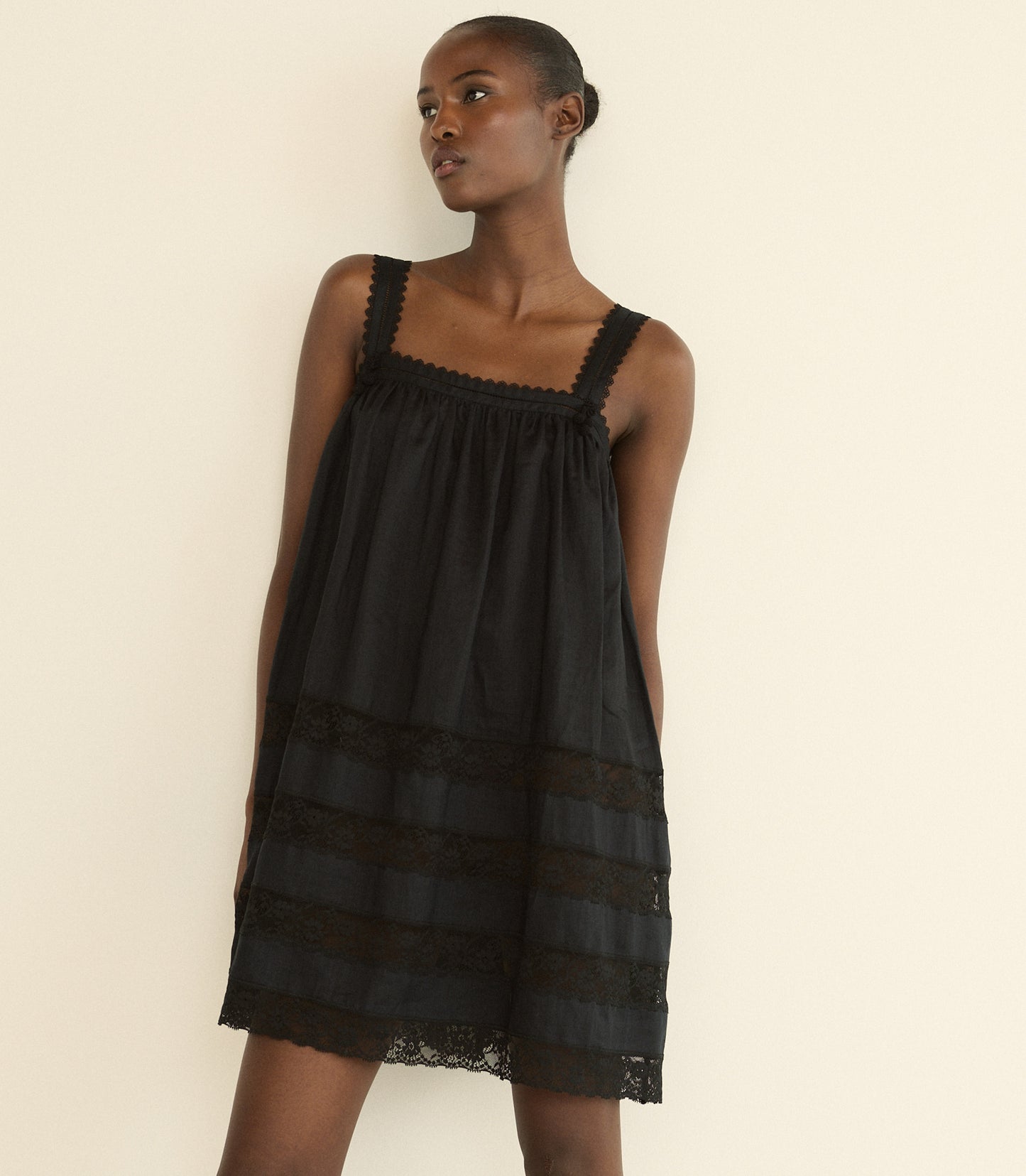 ALOISE DRESS -- BLACK