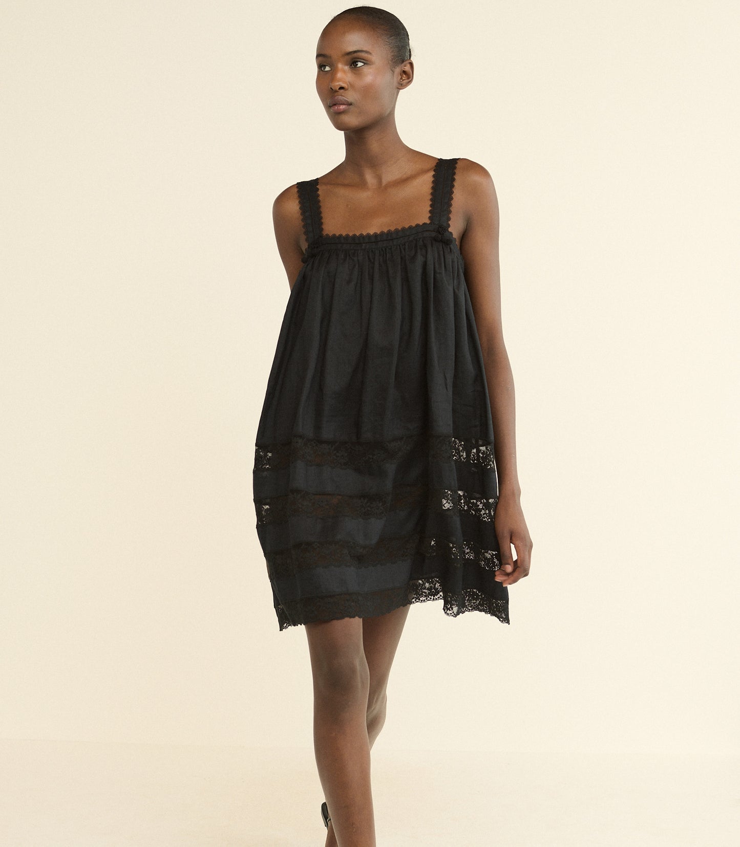 ALOISE DRESS -- BLACK
