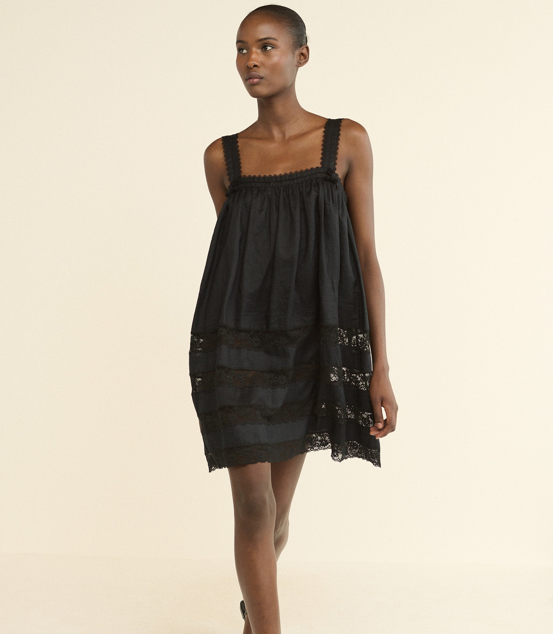 ALOISE DRESS -- BLACK view 2
