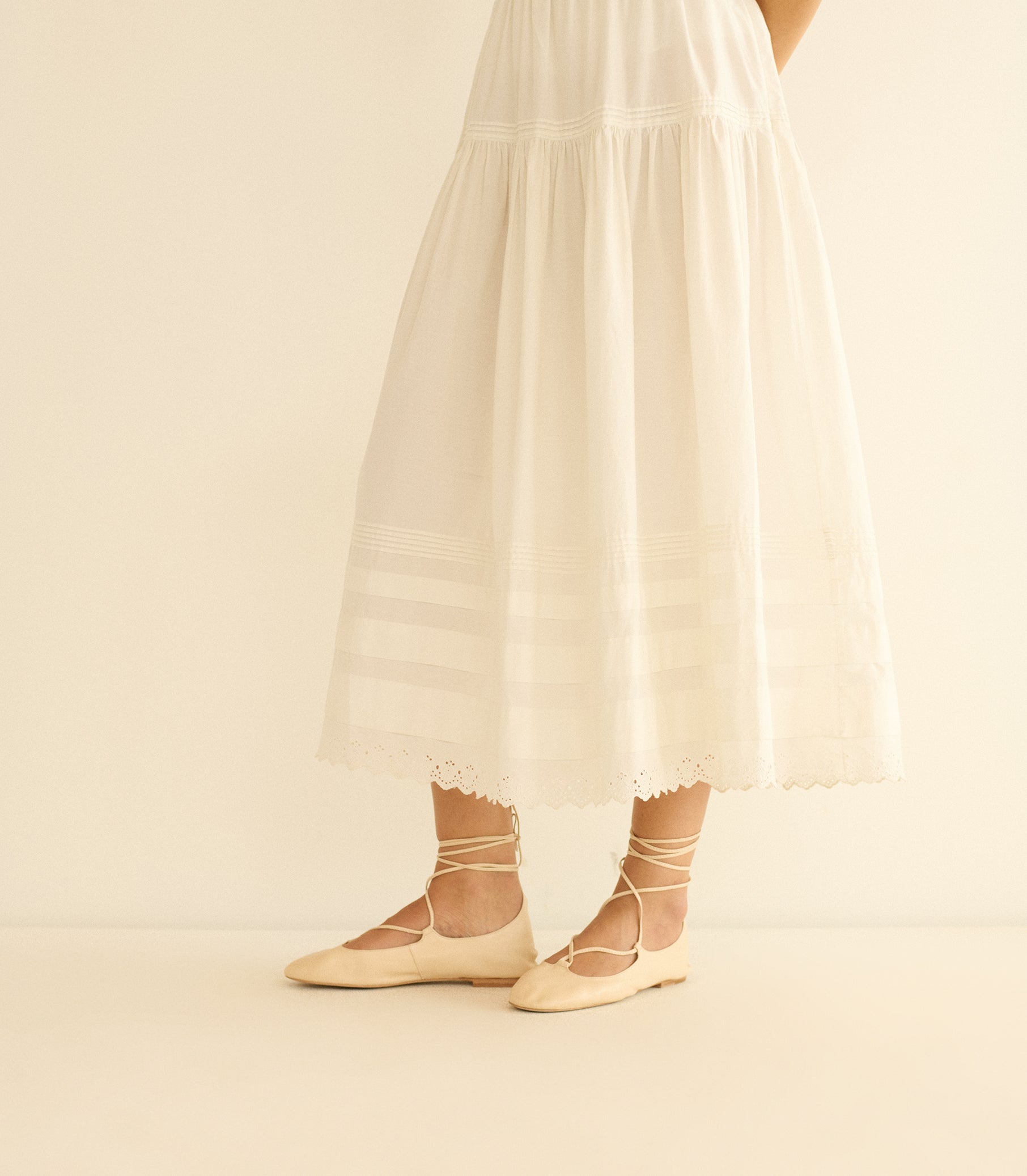ALORA TIE FLAT -- NUDE NAPPA view 2
