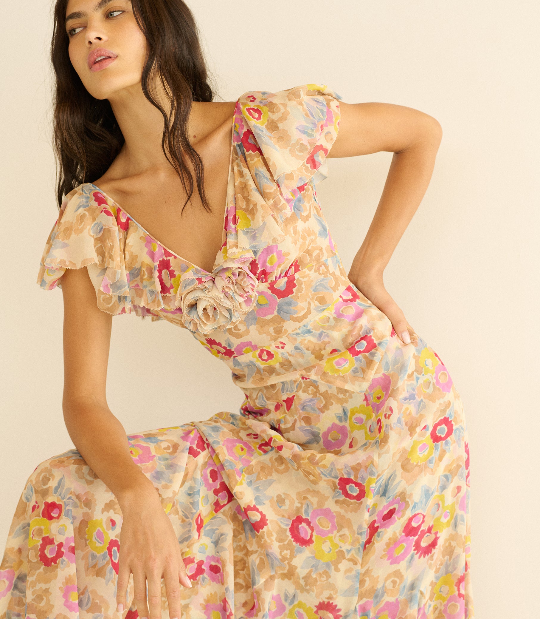 AMÉRELLE DRESS -- JARDIN DE CAMELIAS view 2
