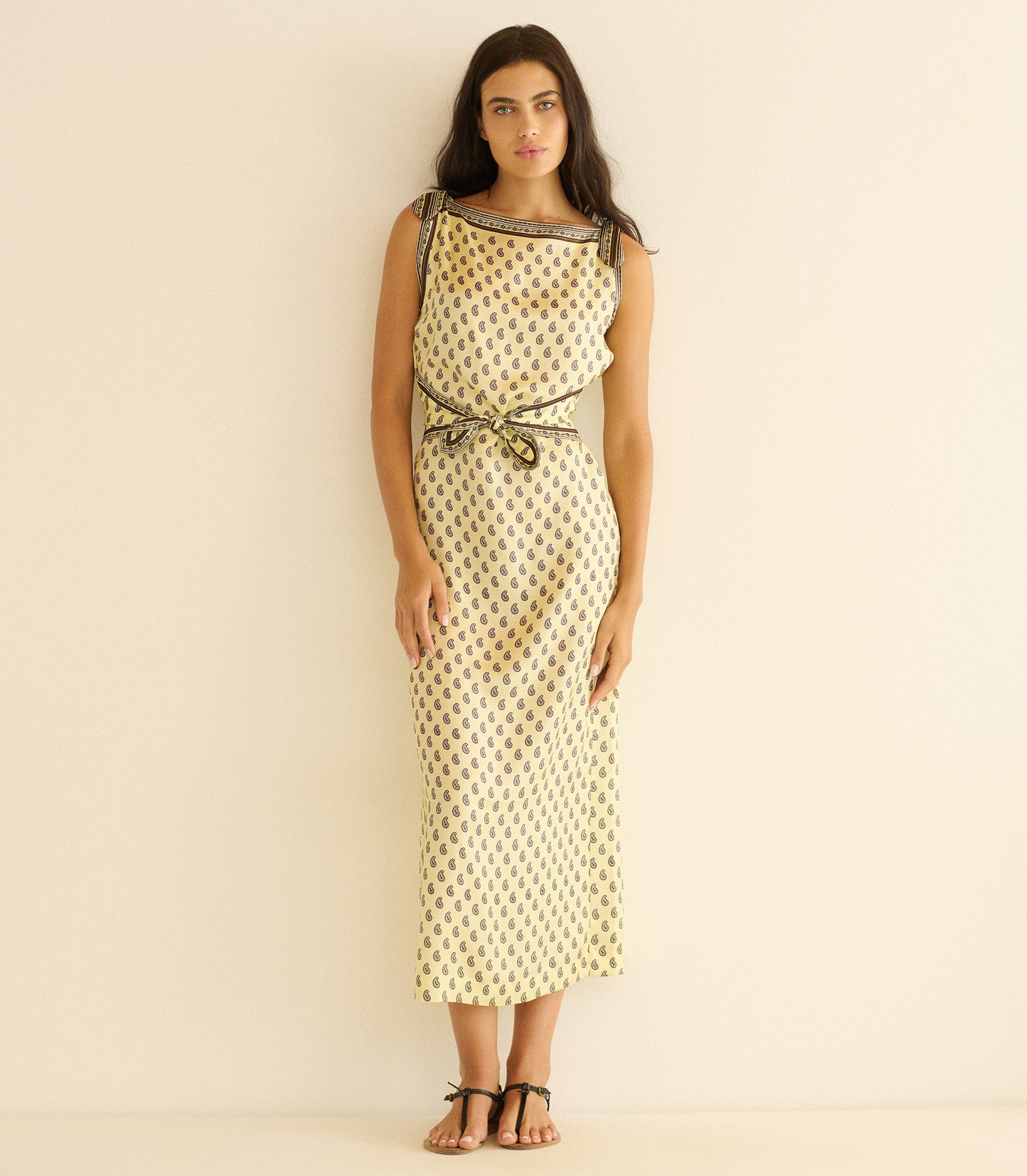 AMORETTE DRESS -- SUNLIGHT TAORMINA PAISLEY view 6
