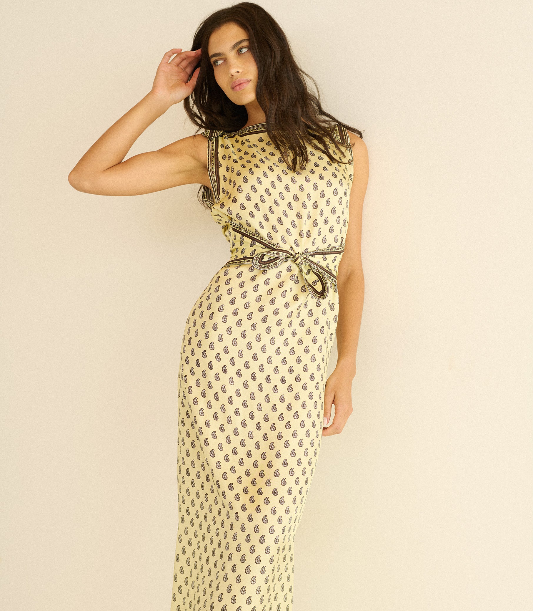 AMORETTE DRESS -- SUNLIGHT TAORMINA PAISLEY view 5
