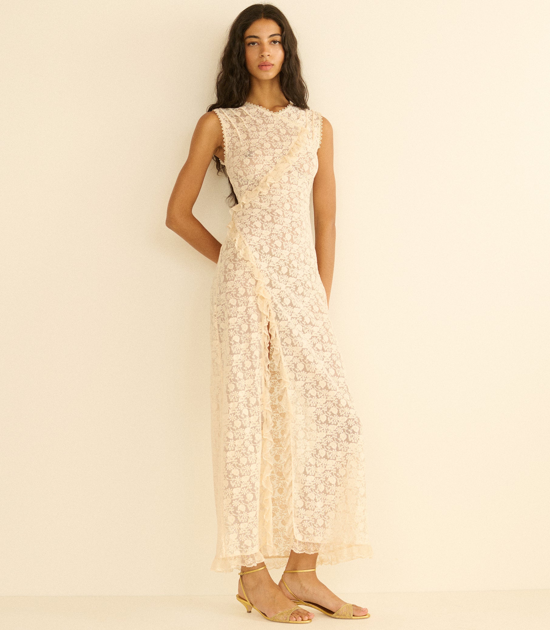 ANABELIA DRESS -- SOFT CAMELLIA view 3
