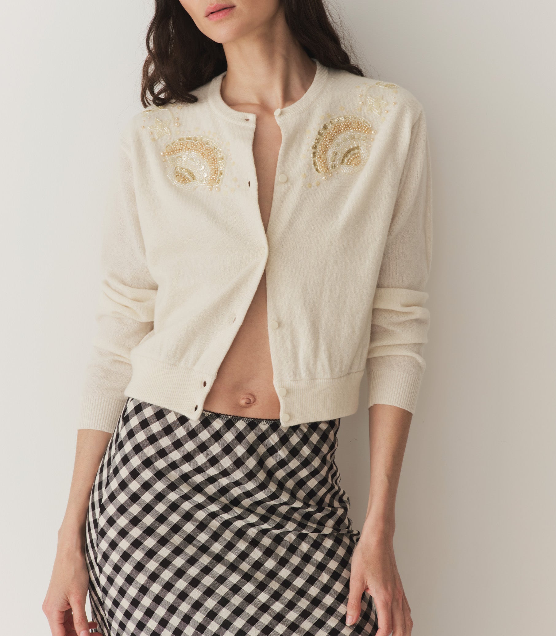 HMD -- ANDRINA CARDIGAN -- EGGSHELL view 1

