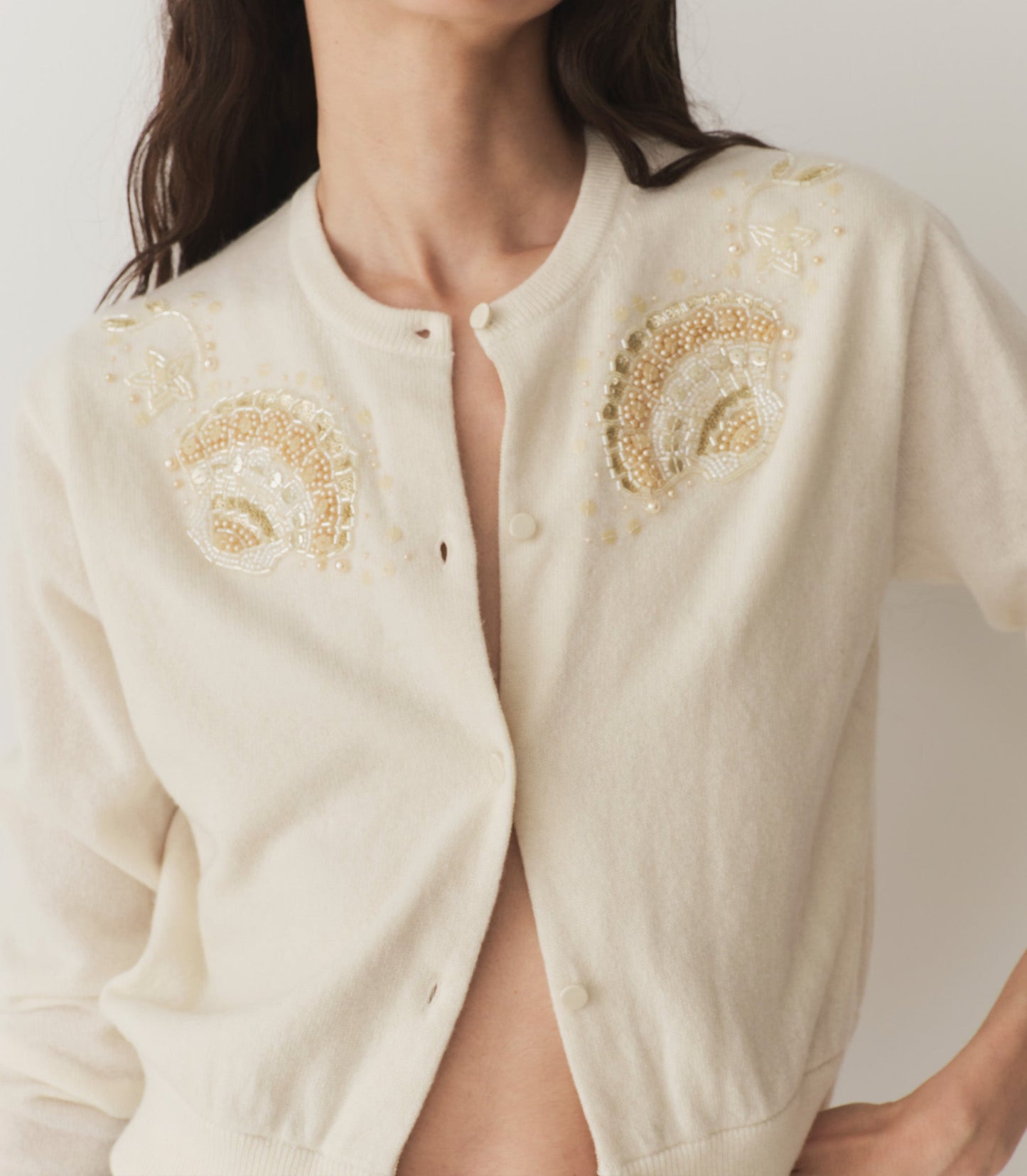 HMD -- ANDRINA CARDIGAN -- EGGSHELL
