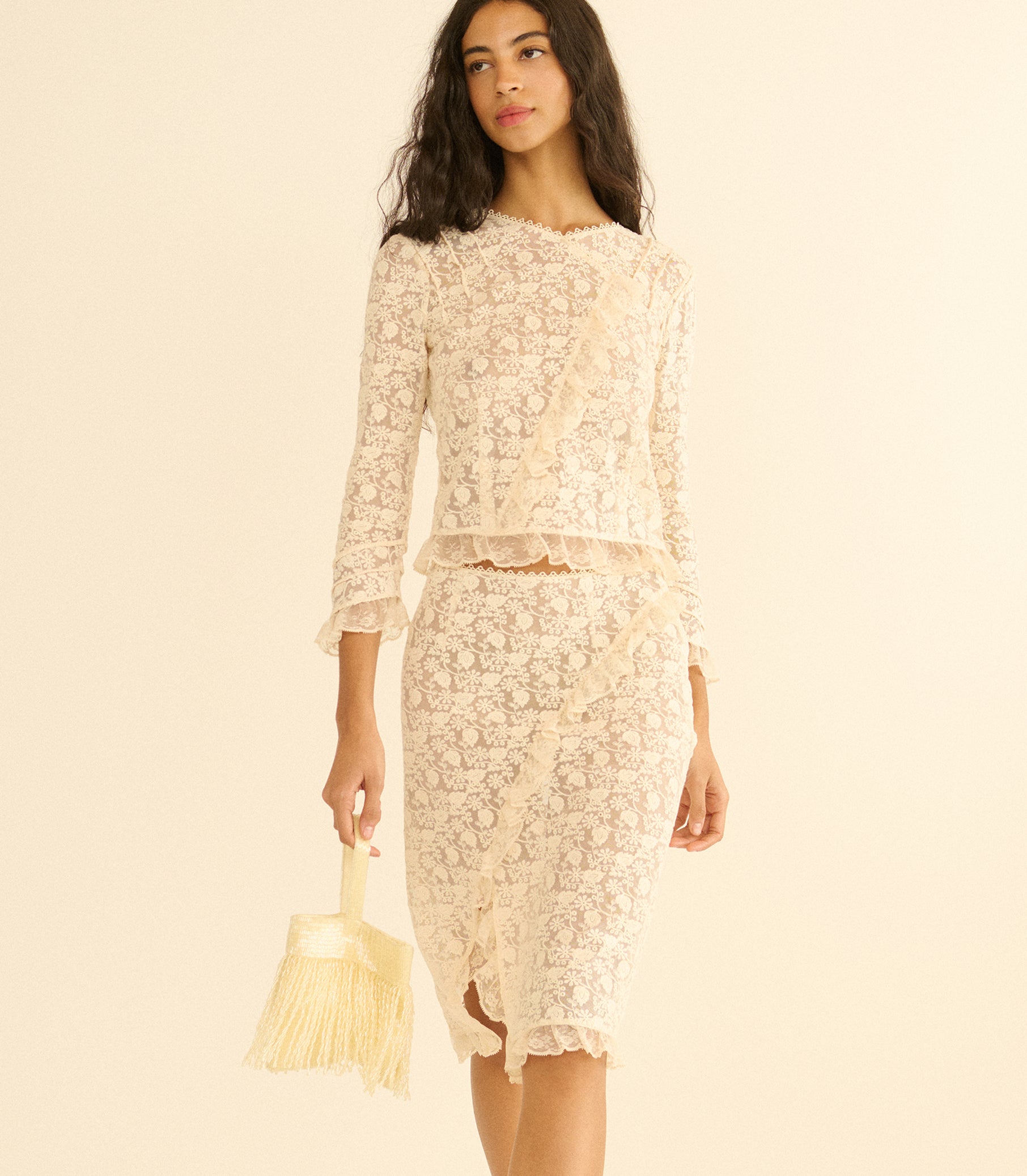 AURELLA SKIRT -- SOFT CAMELLIA view 3
