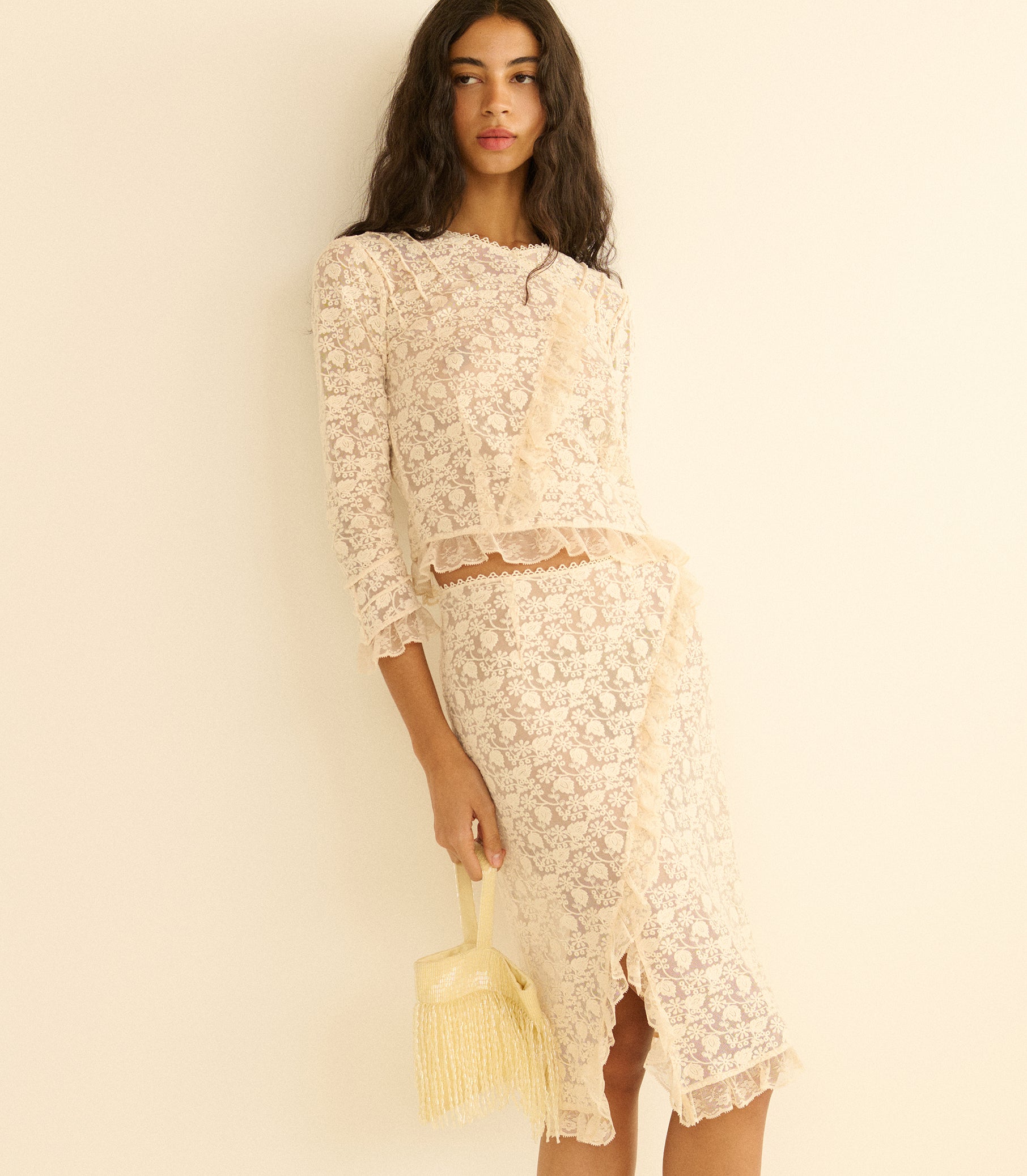 AURELLA SKIRT -- SOFT CAMELLIA view 2
