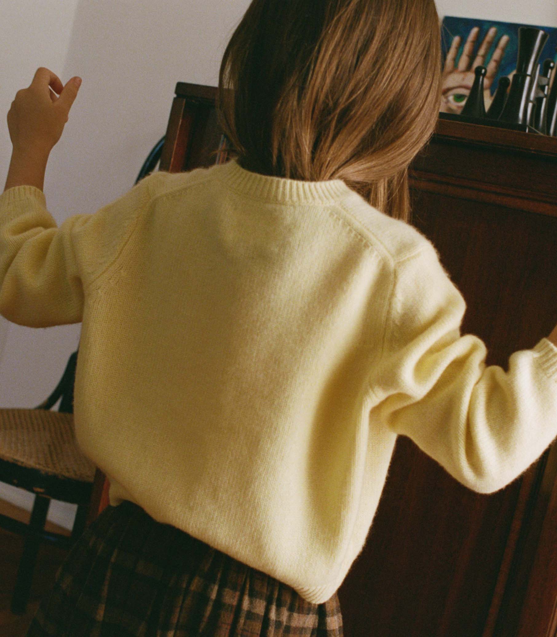 BABETTE CASHMERE CARDIGAN -- BUTTERCUP FLORAL EMBROIDERY view 3
