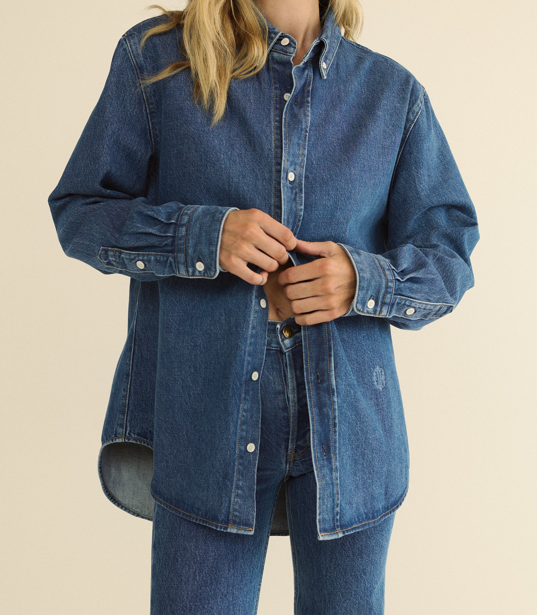 BACALL SHIRT -- ROUSSILLON MID WASH view 4
