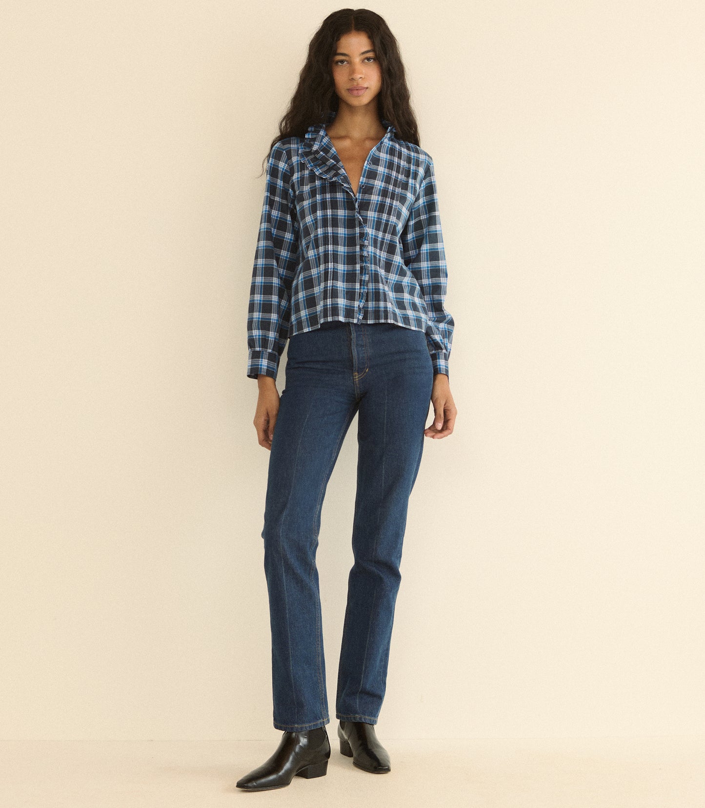 BARRETT TOP -- VALMONT PLAID