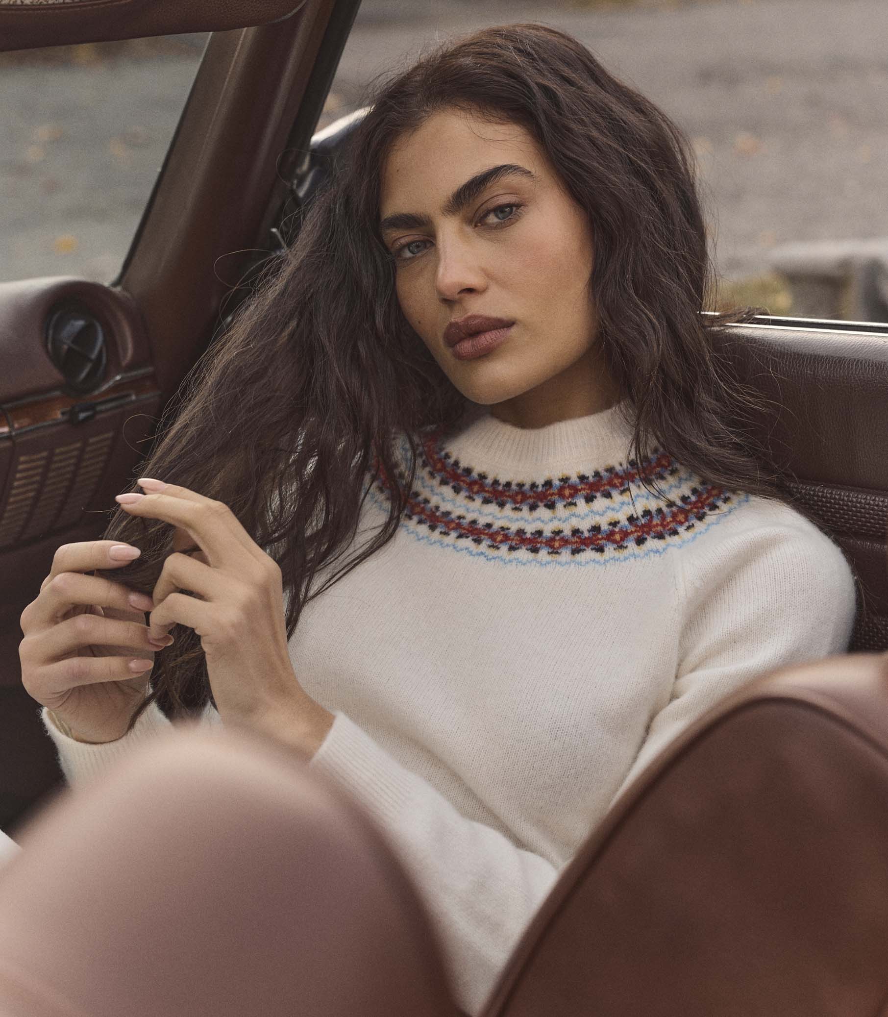 BONIFACE SWEATER -- IVORY ANNECY FAIR ISLE view 2

