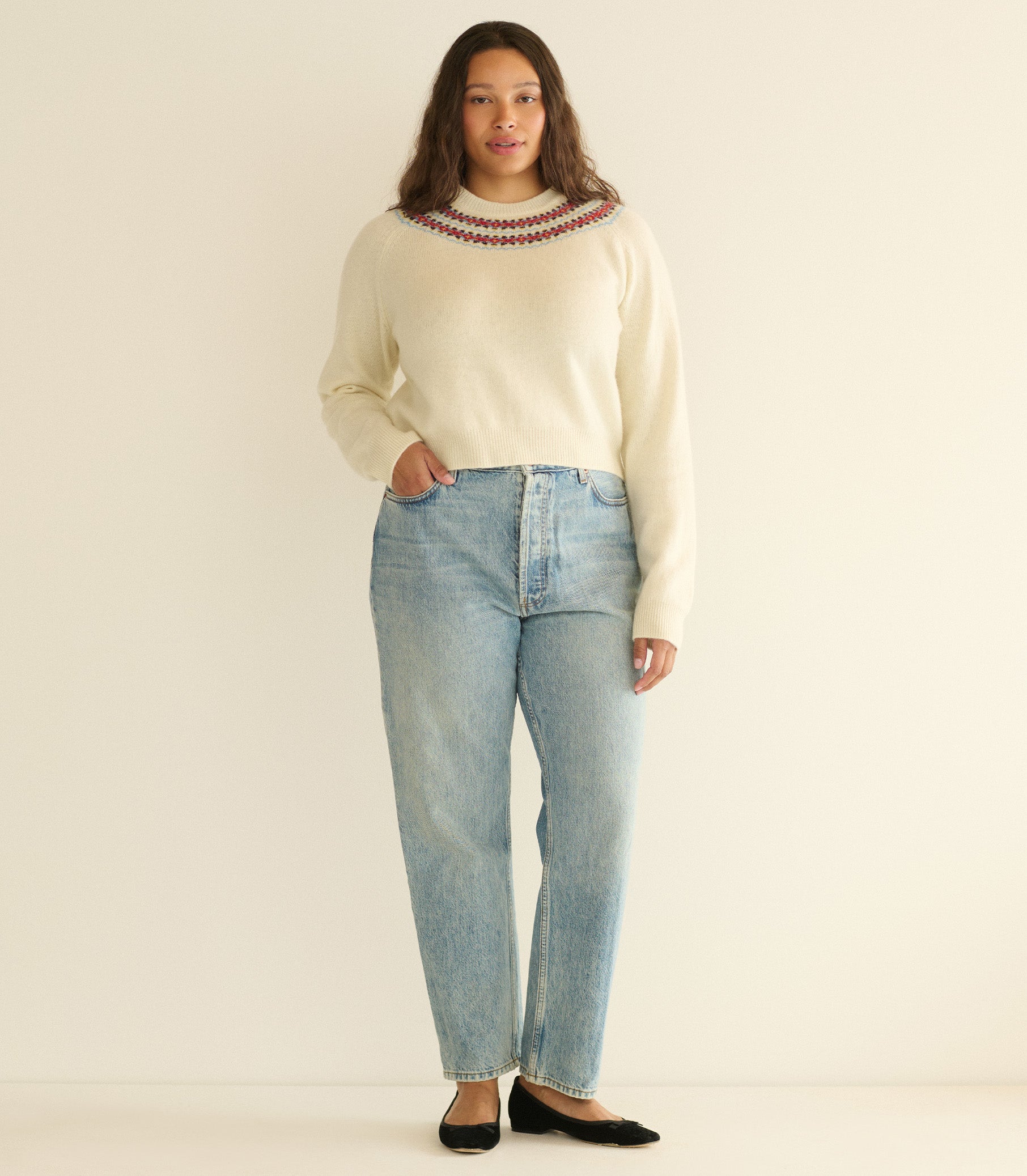 BONIFACE SWEATER -- IVORY ANNECY FAIR ISLE view 9
