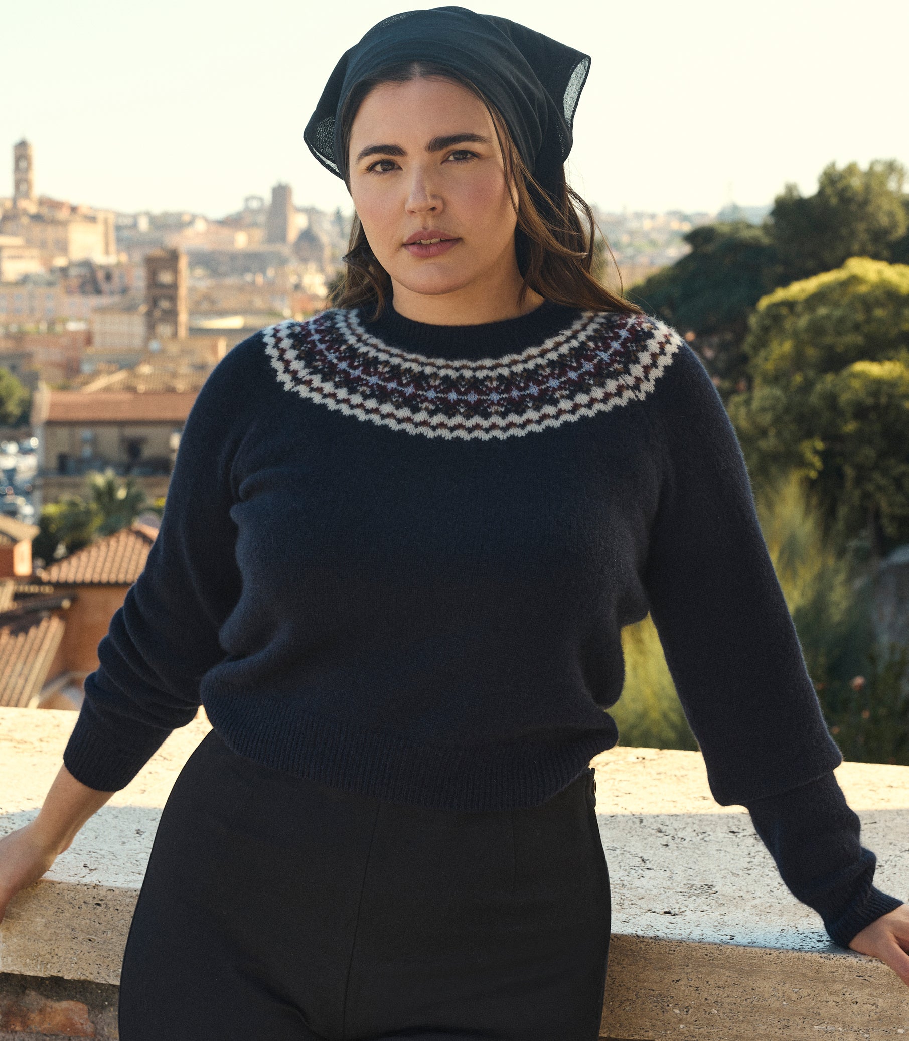 BONIFACE CASHMERE SWEATER -- NAVY view 2
