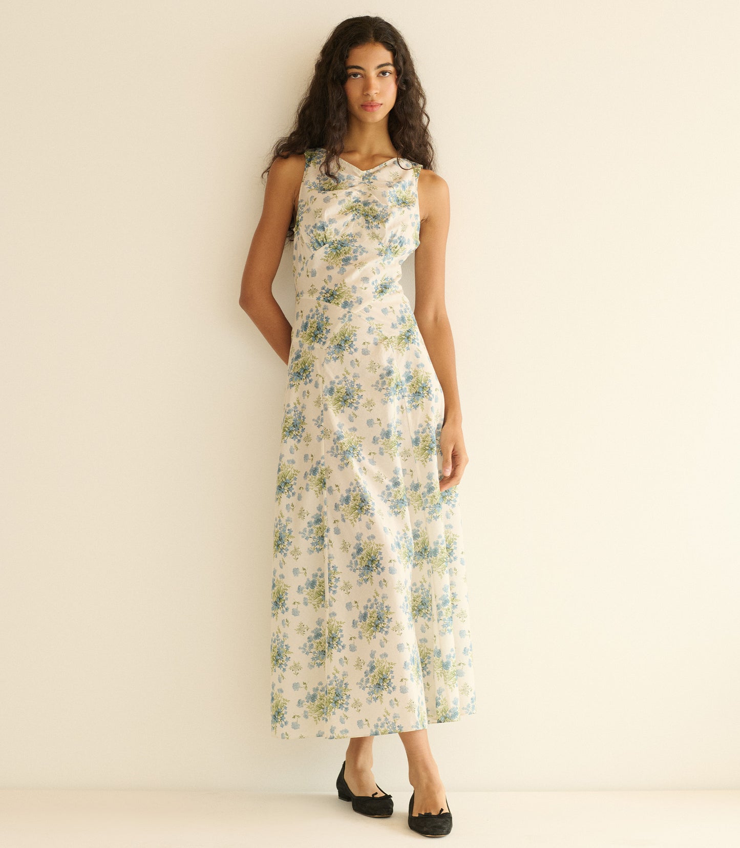 BRUNA DRESS -- CREME LANTANA FLORAL