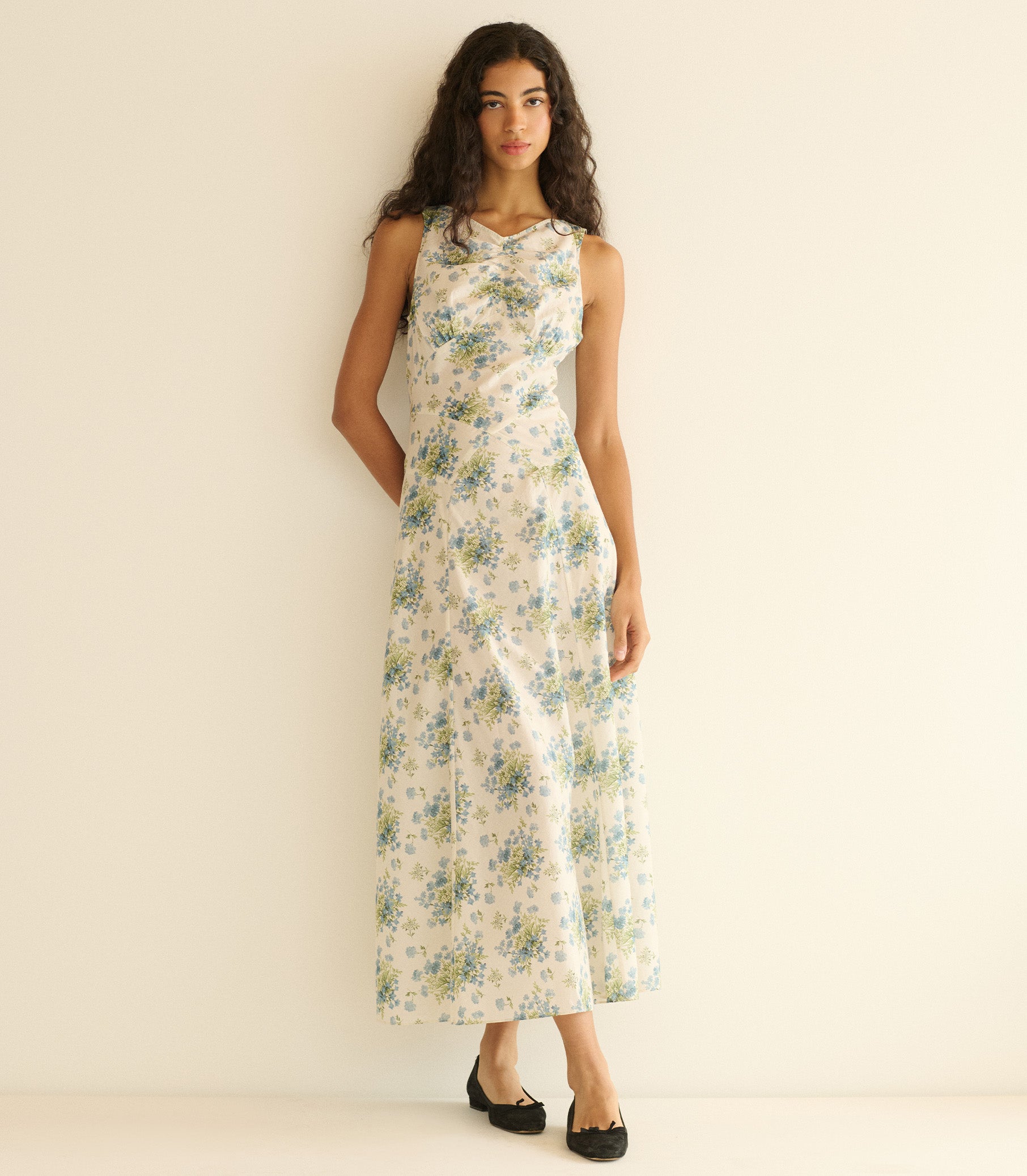 BRUNA DRESS -- CREME LANTANA FLORAL view 3
