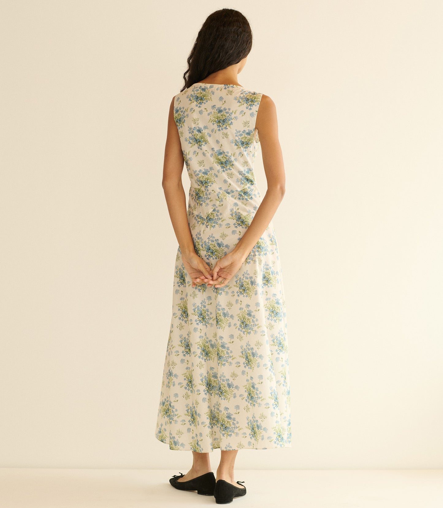 BRUNA DRESS -- CREME LANTANA FLORAL