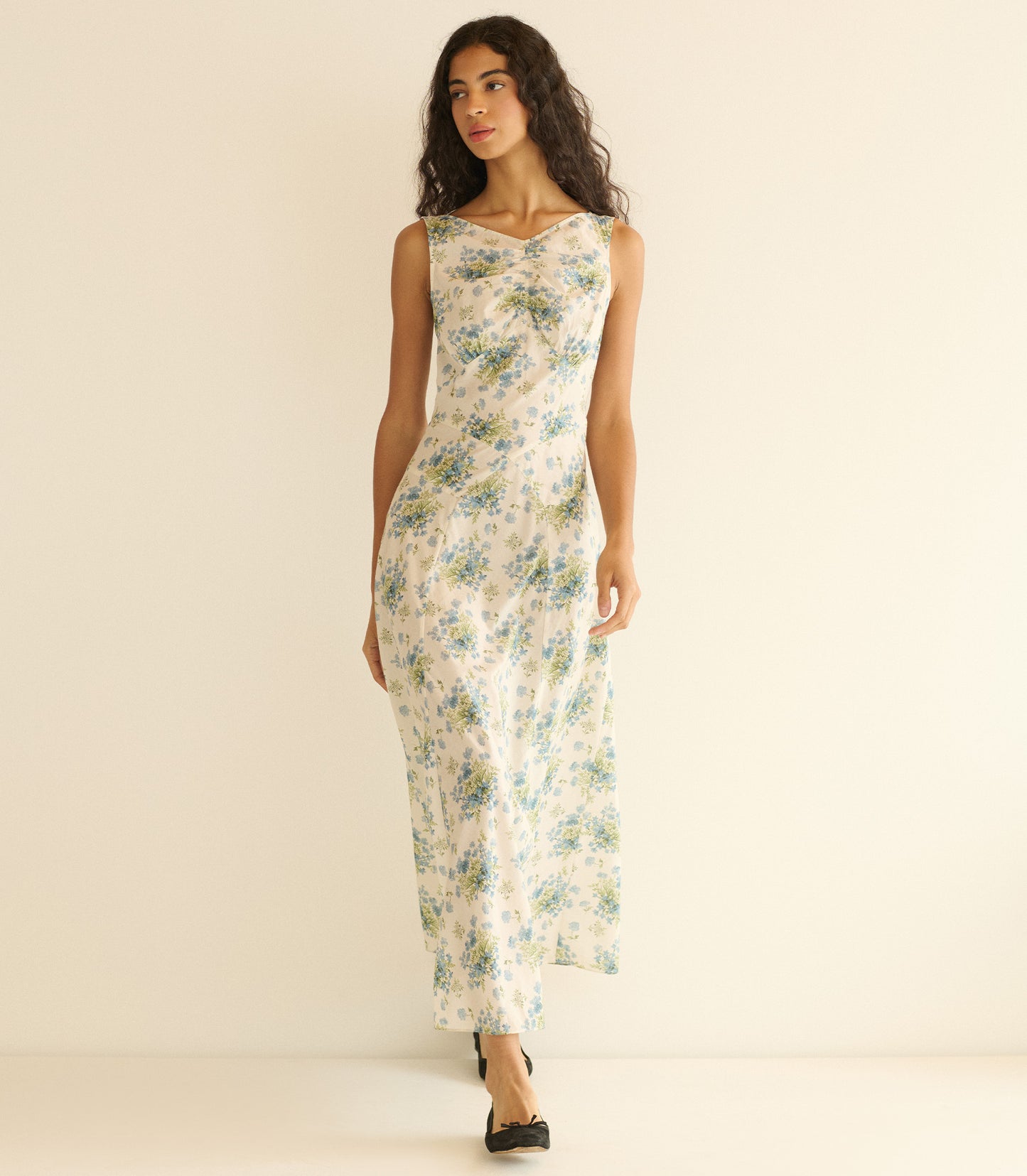 BRUNA DRESS -- CREME LANTANA FLORAL