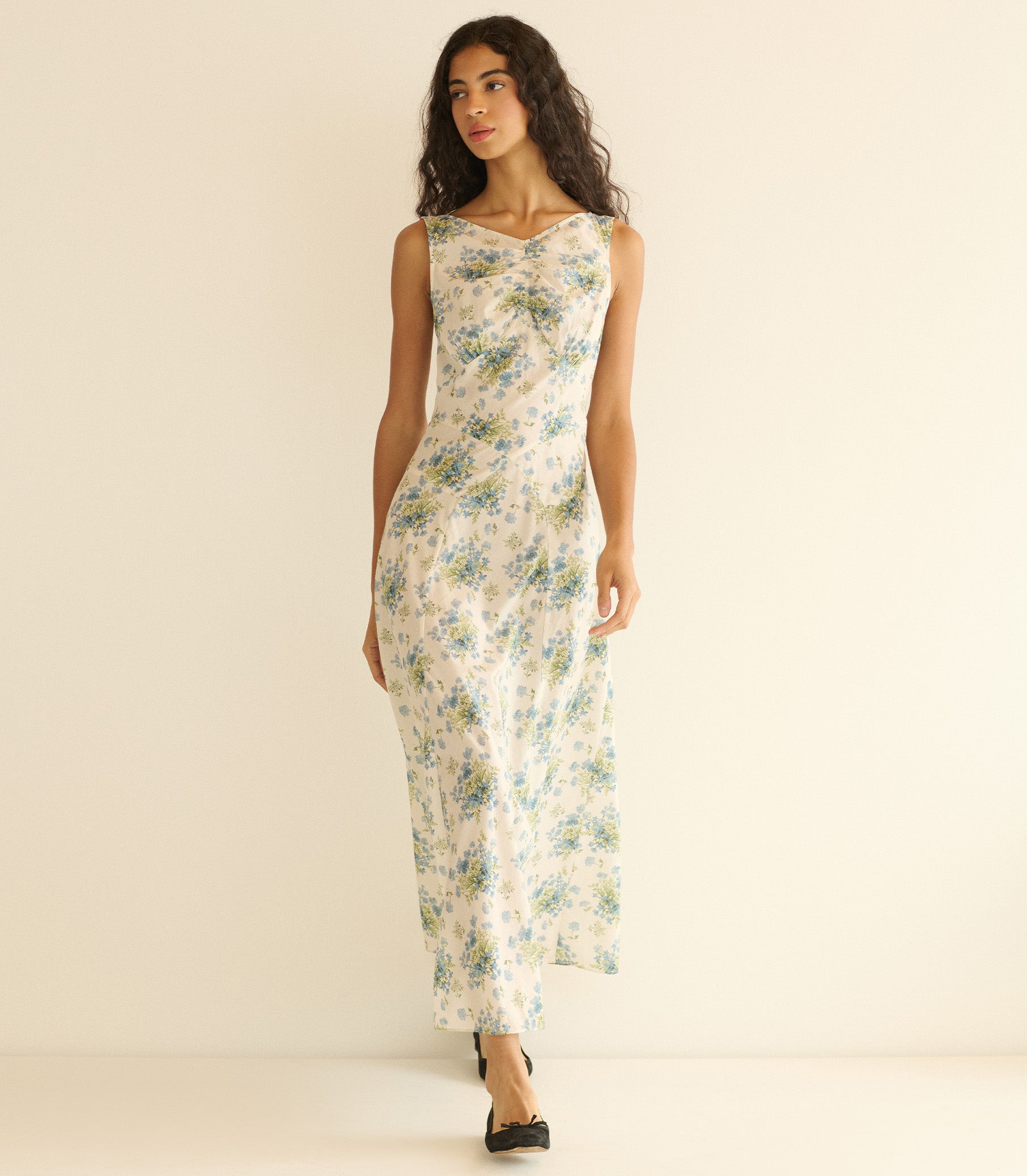 BRUNA DRESS -- CREME LANTANA FLORAL view 4
