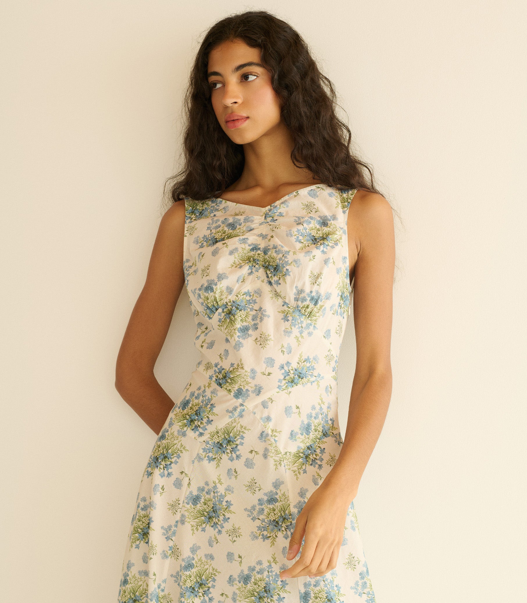 BRUNA DRESS -- CREME LANTANA FLORAL view 2
