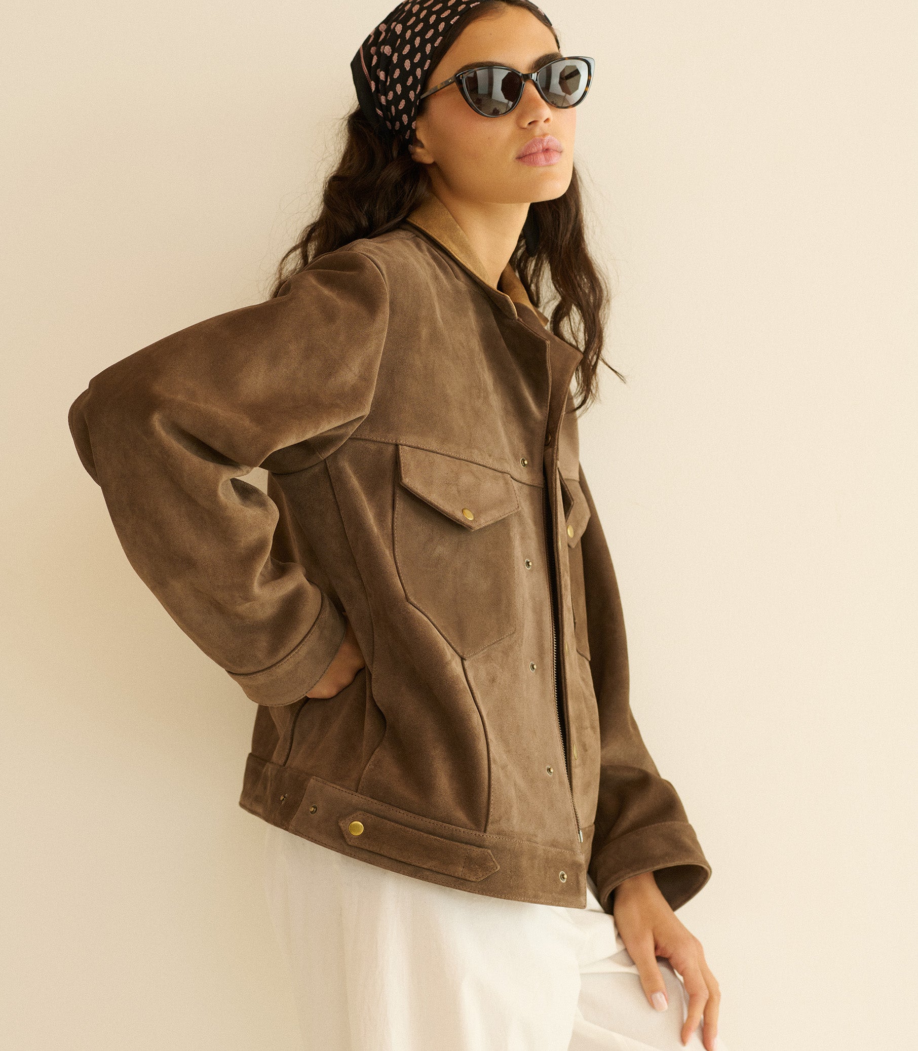 CARSON SUEDE JACKET -- SABLE view 6
