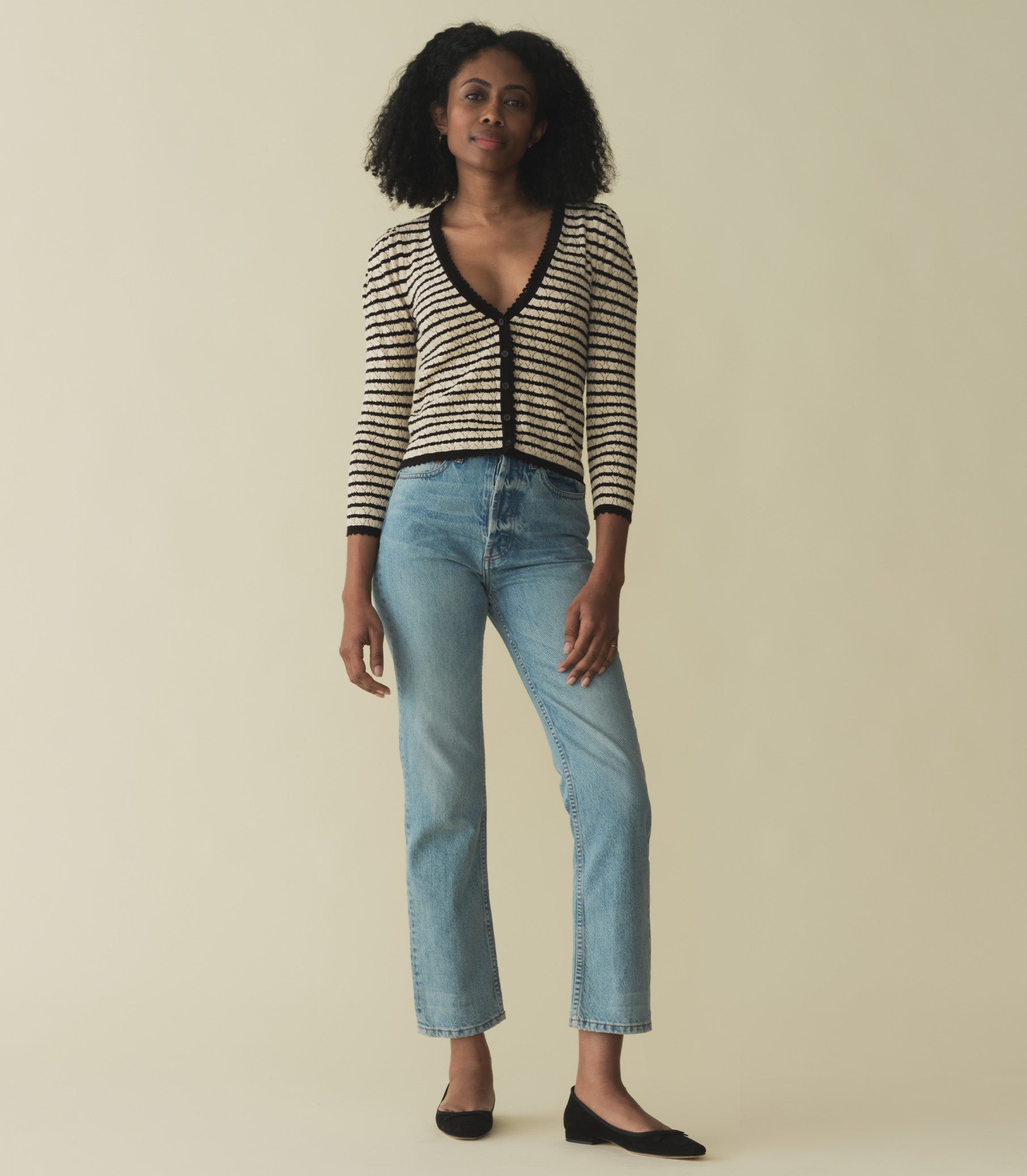 HMD -- CHANDEL CARDIGAN -- ALLAIRE STRIPE view 2
