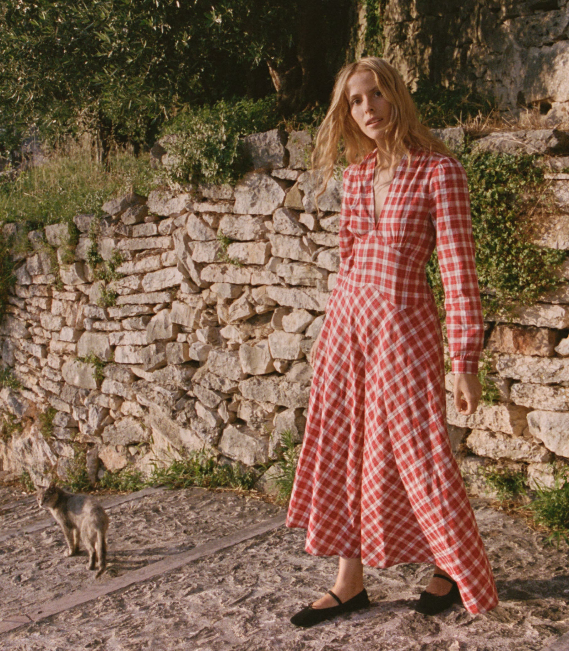 CHARLESTON DRESS -- ALSACE PLAID view 3
