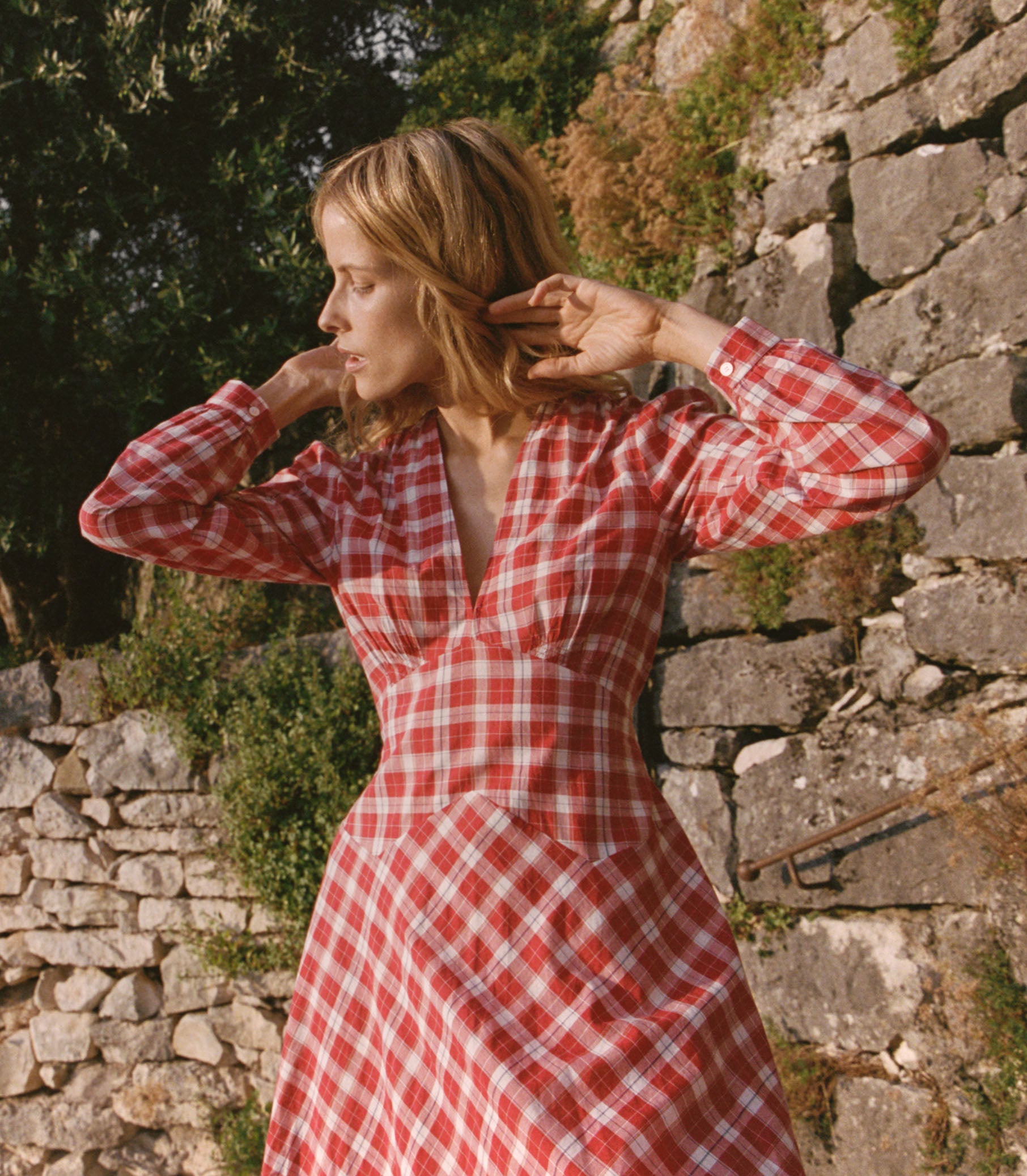 CHARLESTON DRESS -- ALSACE PLAID view 4
