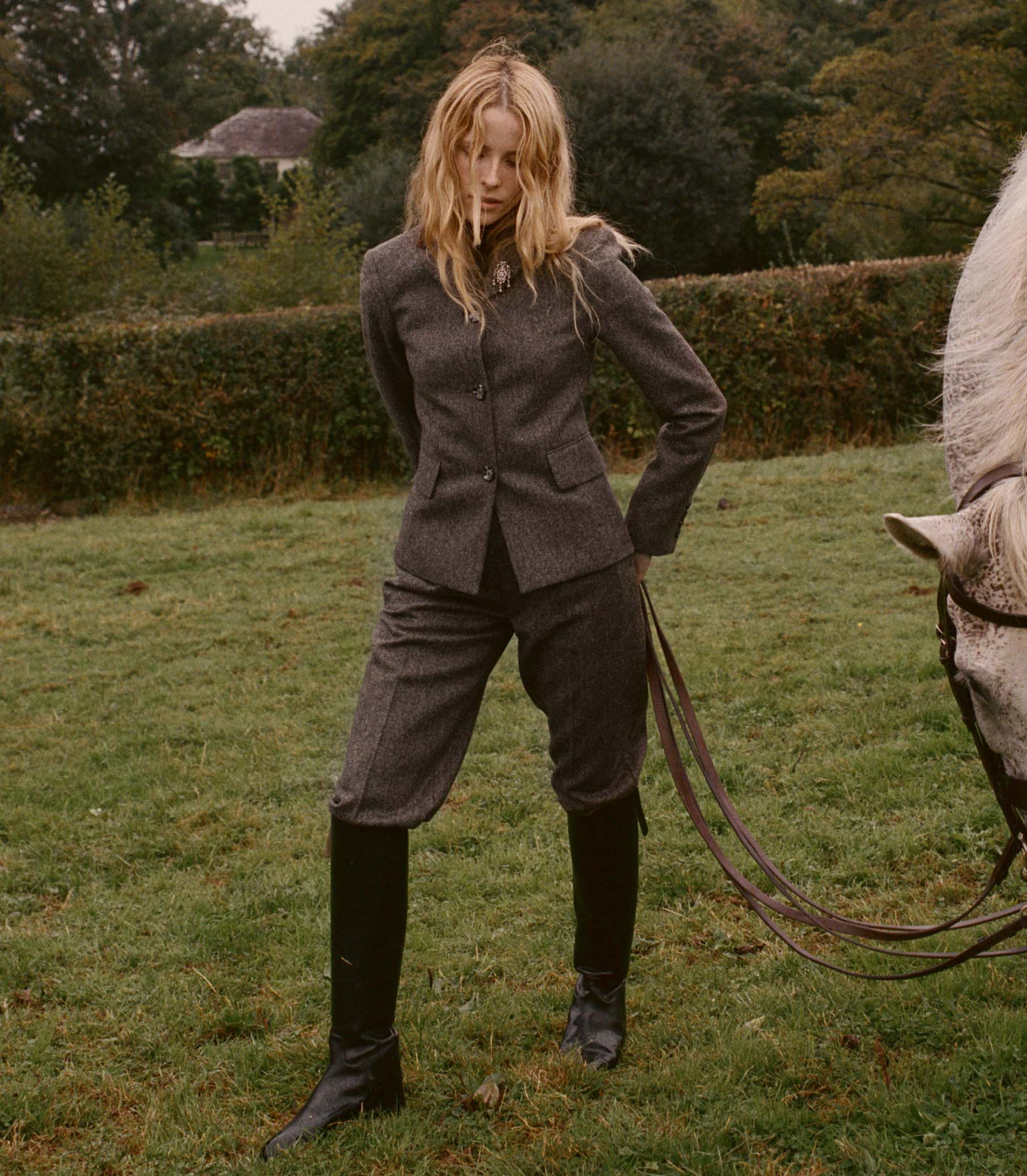 CHESTER PANT -- ENGLISH HERRINGBONE view 2
