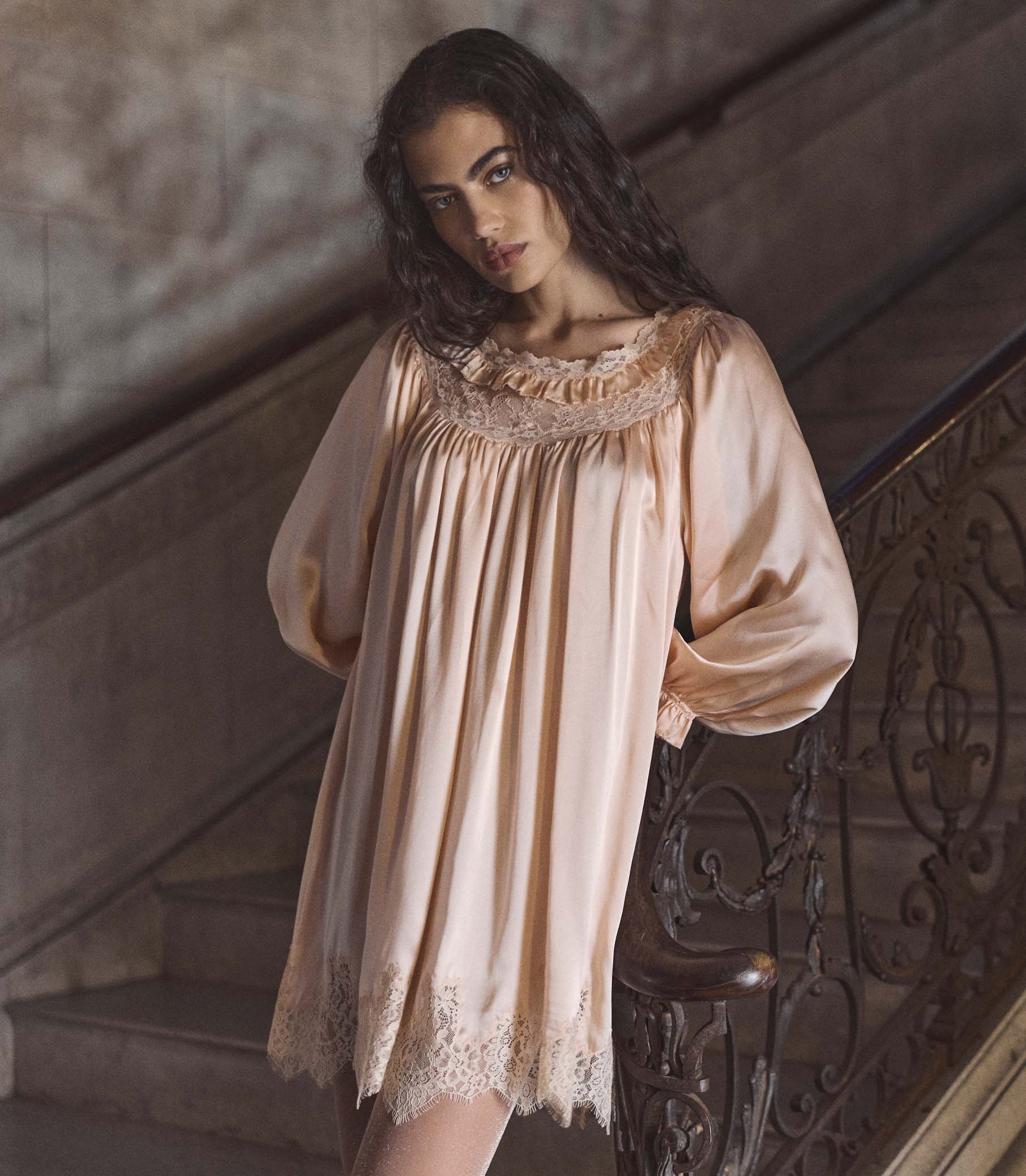 CICELY DRESS -- PEACH SORBET view 4
