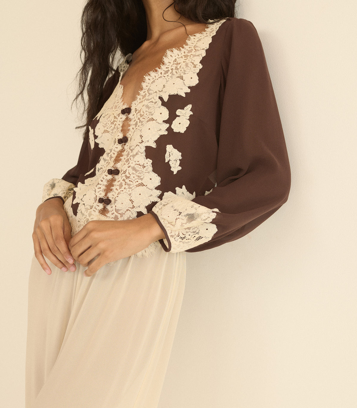 CLARIMONDE TOP -- CHICORY BARK view 4
