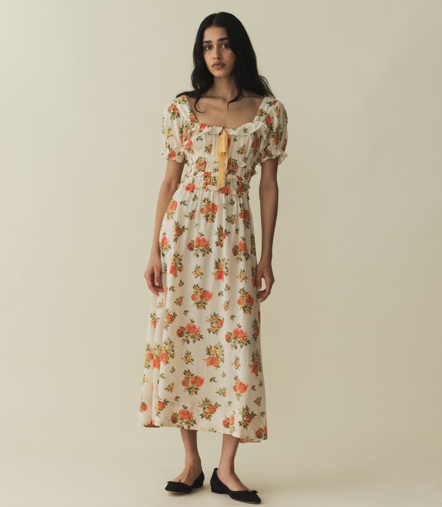 HMD -- CLARINET DRESS -- ORANGERIE FLORAL
