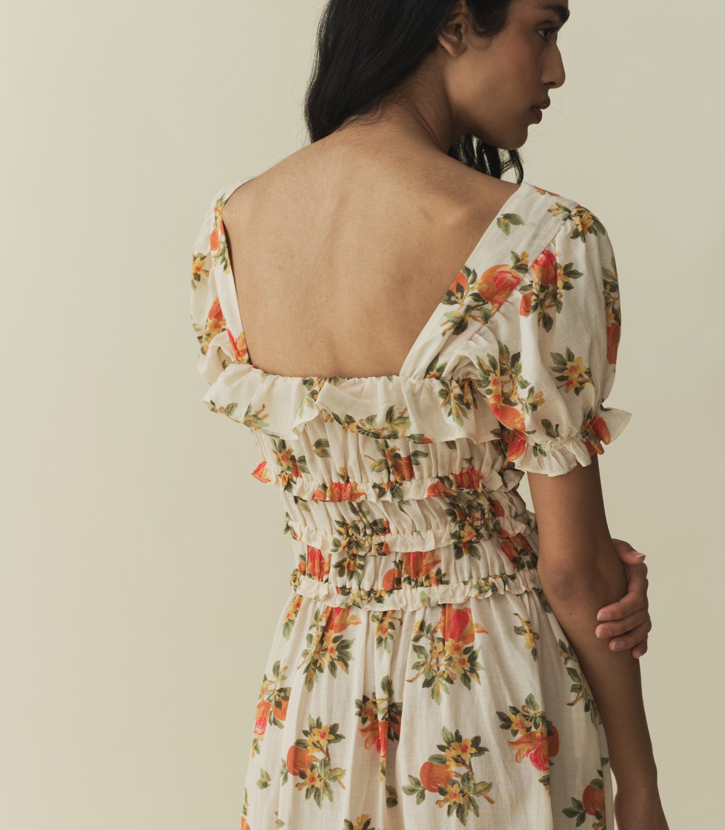 HMD -- CLARINET DRESS -- ORANGERIE FLORAL