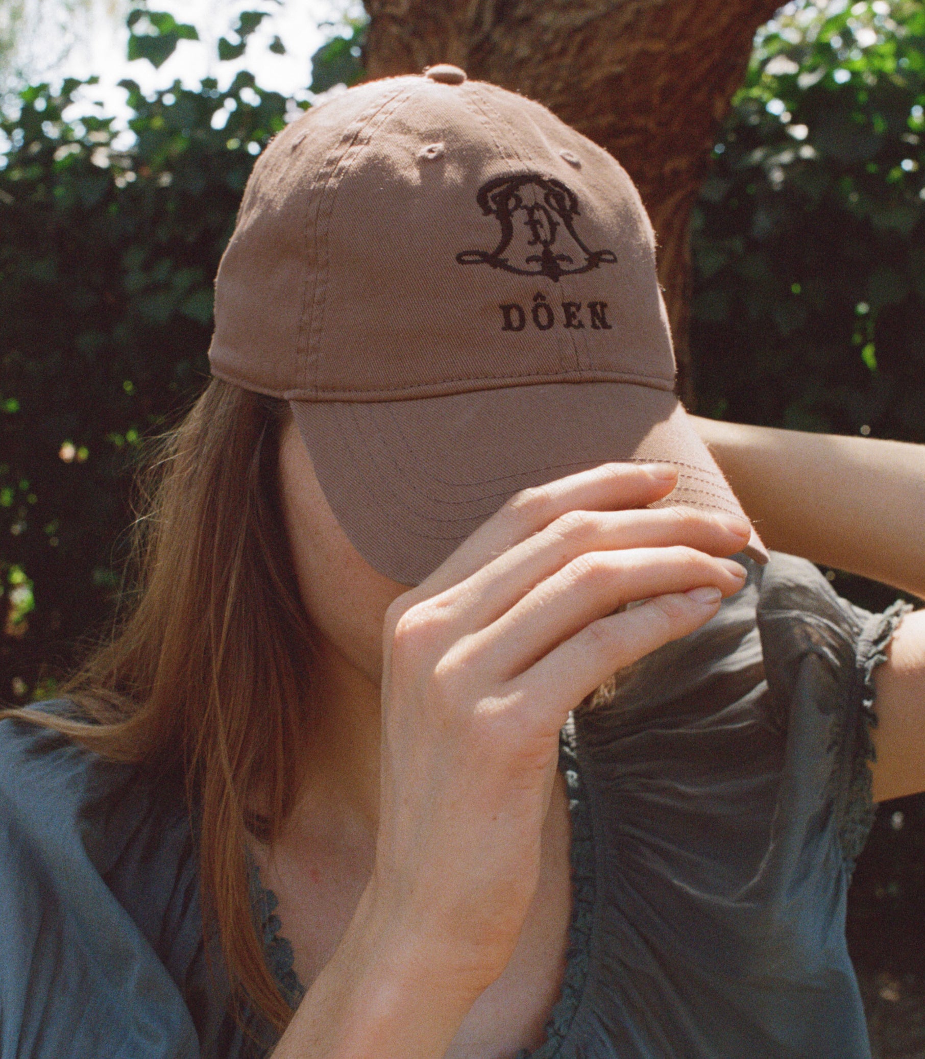 CLARO BASEBALL HAT -- BROWN COTTON view 3
