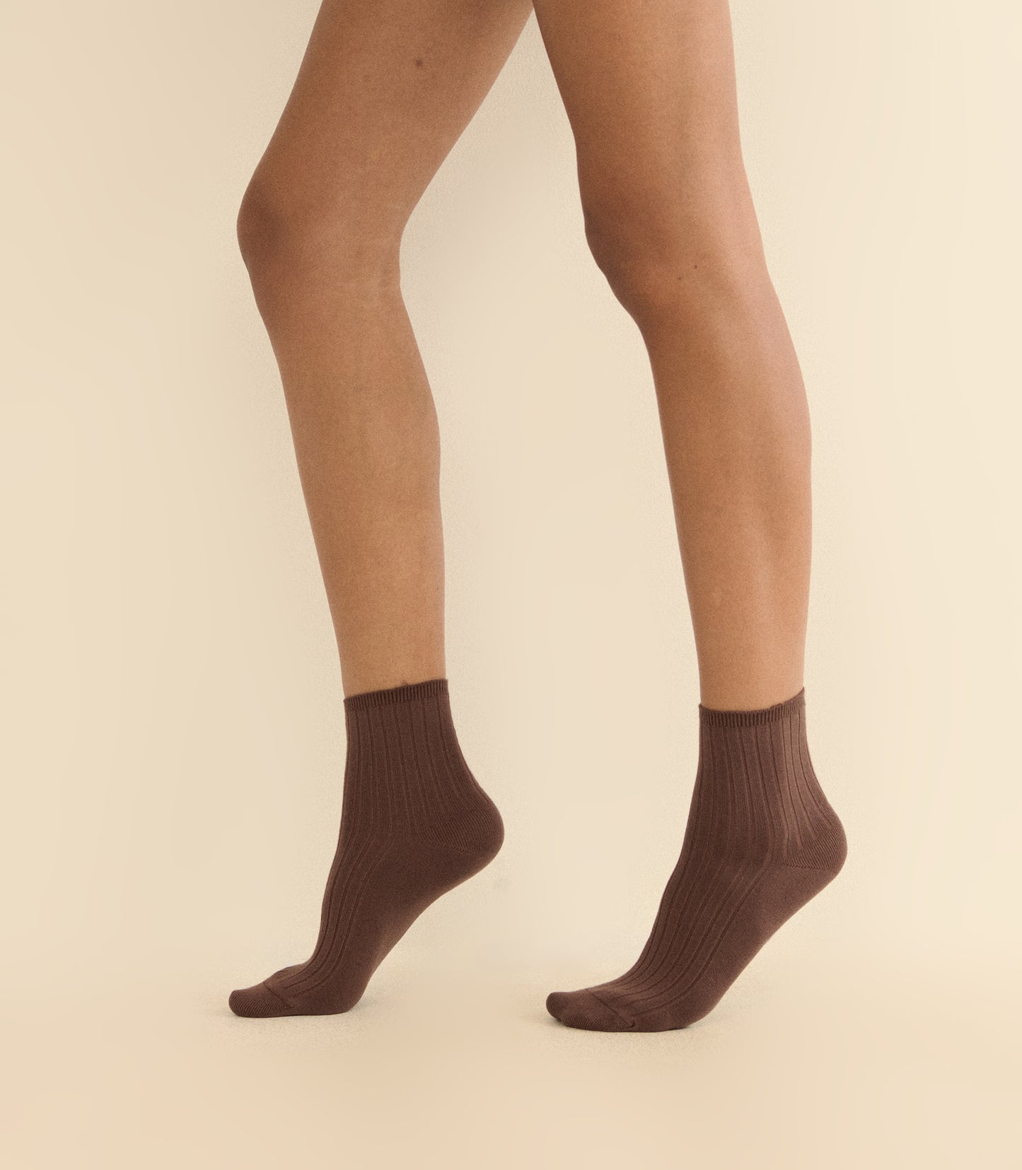 COLLÉGIEN LA MINI ANKLE SOCKS -- CHOCOLAT AU LAIT