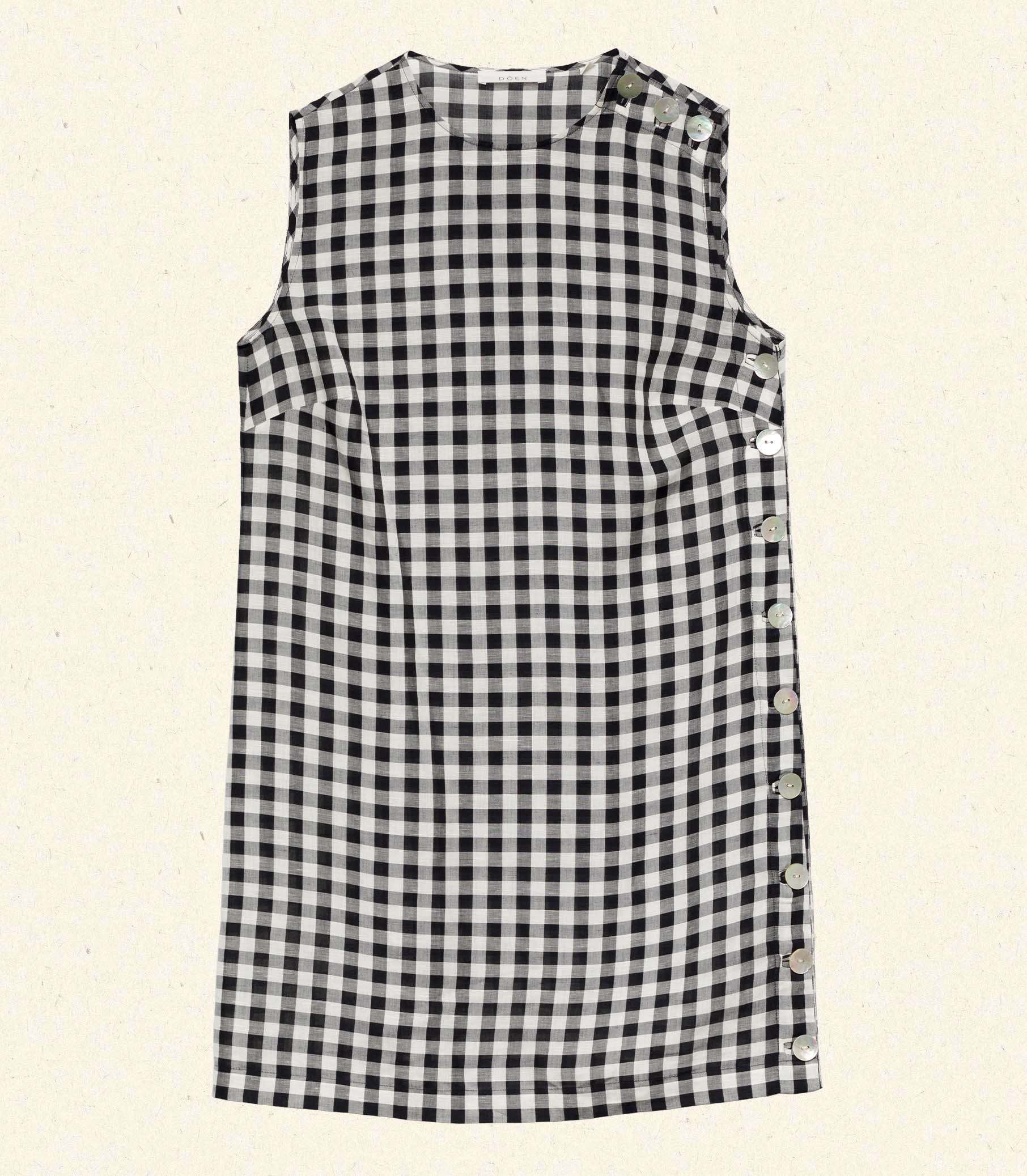 CORALIE DRESS -- BLACK MARILYN GINGHAM view 6
