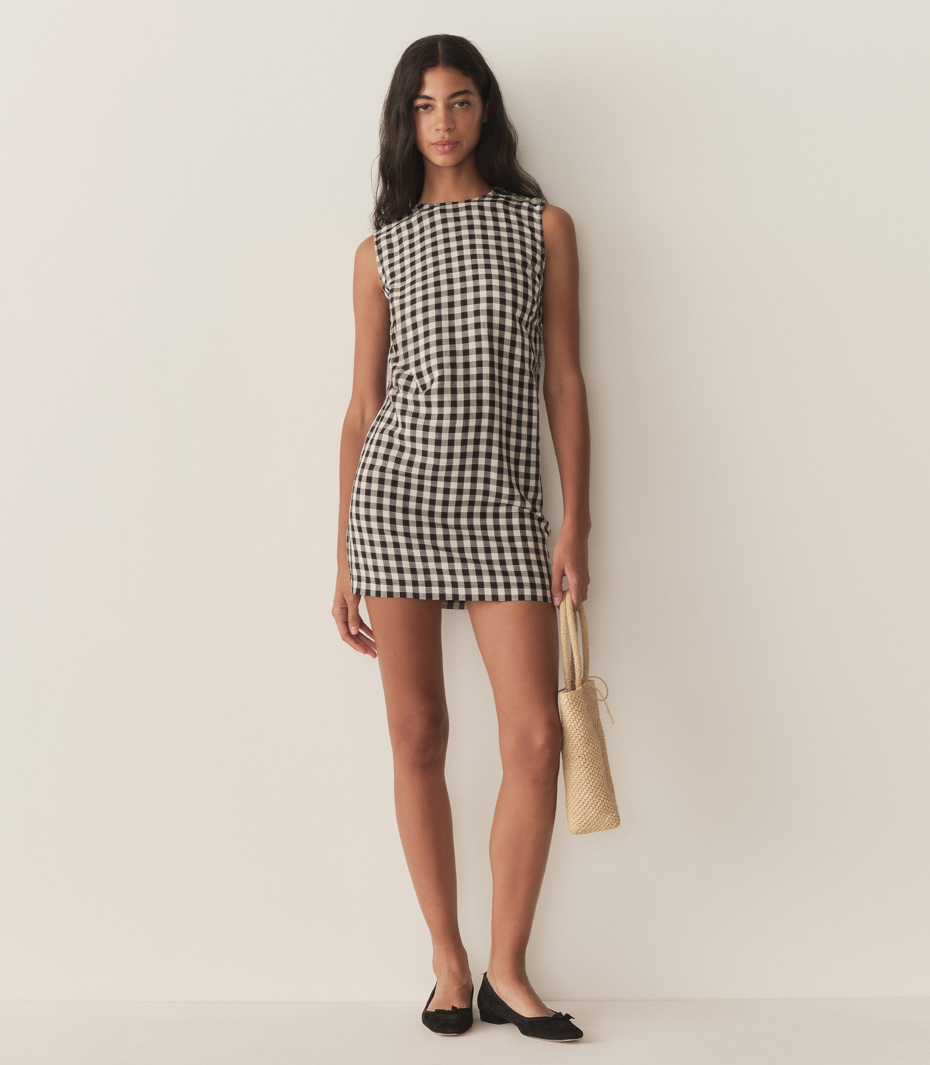 HMD -- CORALIE DRESS -- BLACK MARILYN GINGHAM view 1
